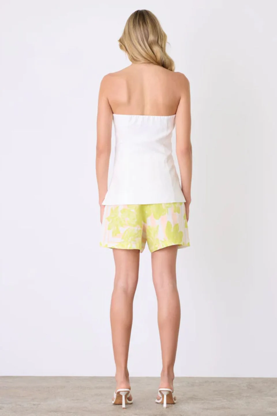 Marseille White Linen Bandeau Top - Image 4