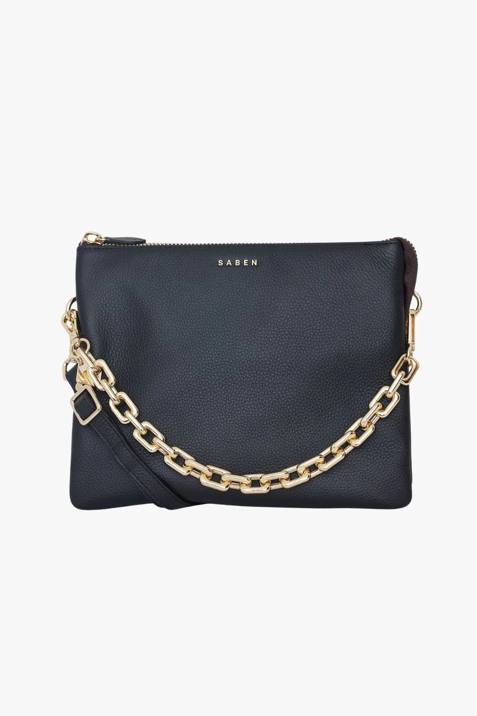Matilda Black Crossbody Bag with Chunky Chain - Image 4