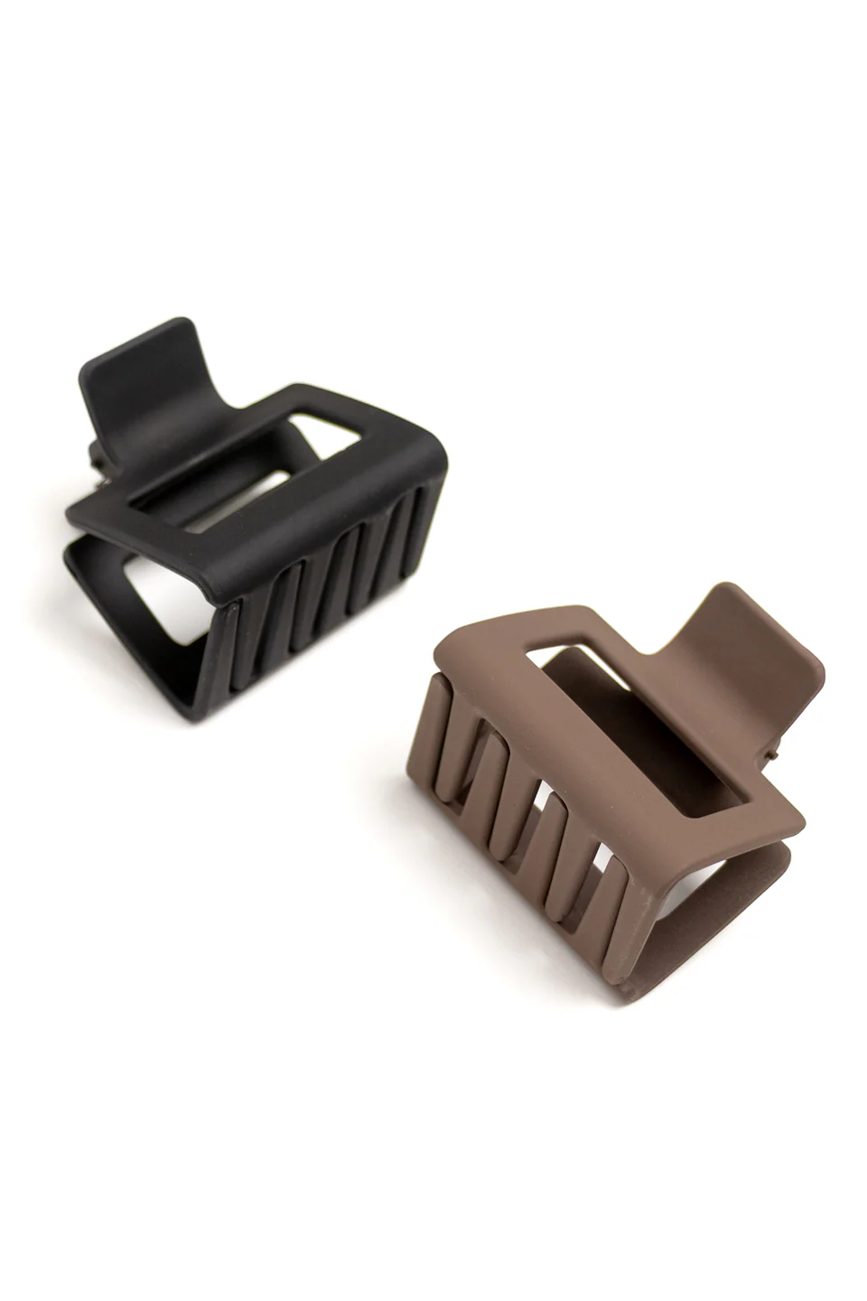 Medium Brown Black 2 pc Matte Clip Set - Image 2