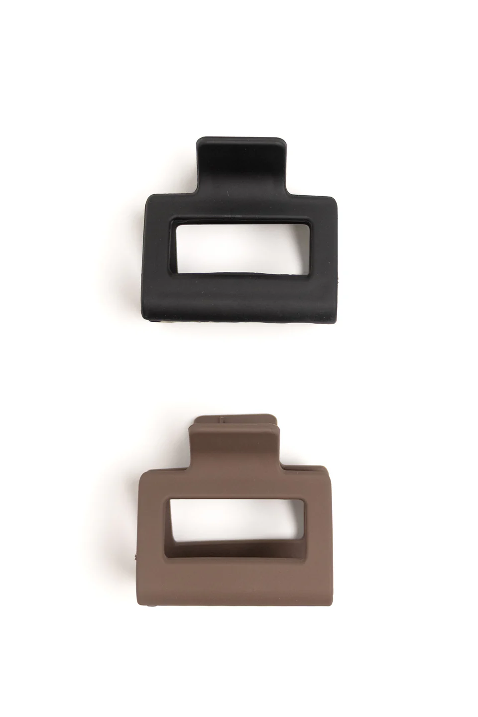 Medium Brown Black 2 pc Matte Clip Set - Image 4