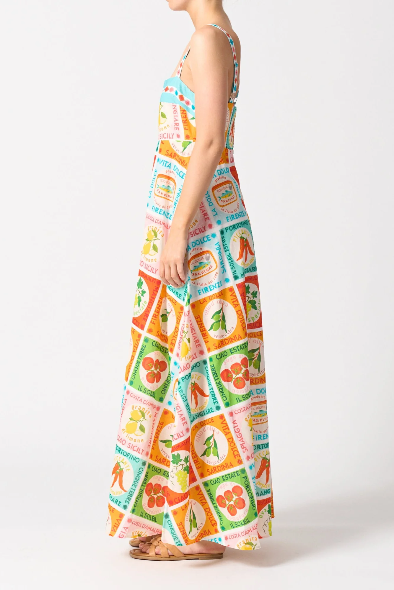 Milan Multi Ciao Sicily Strappy Maxi Dress - Image 2