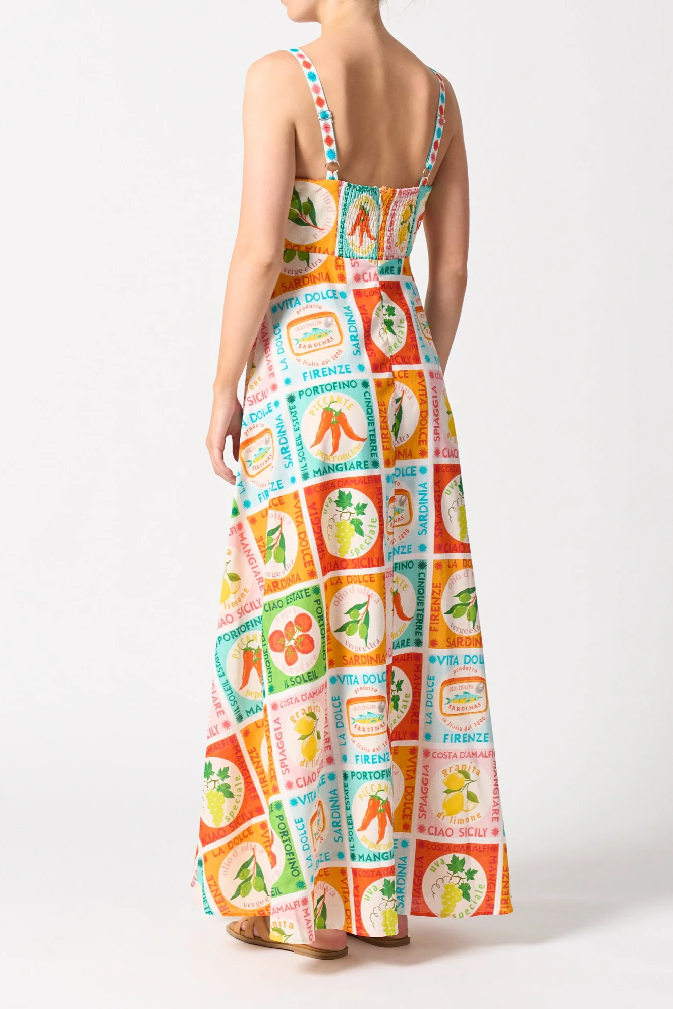 Milan Multi Ciao Sicily Strappy Maxi Dress - Image 3