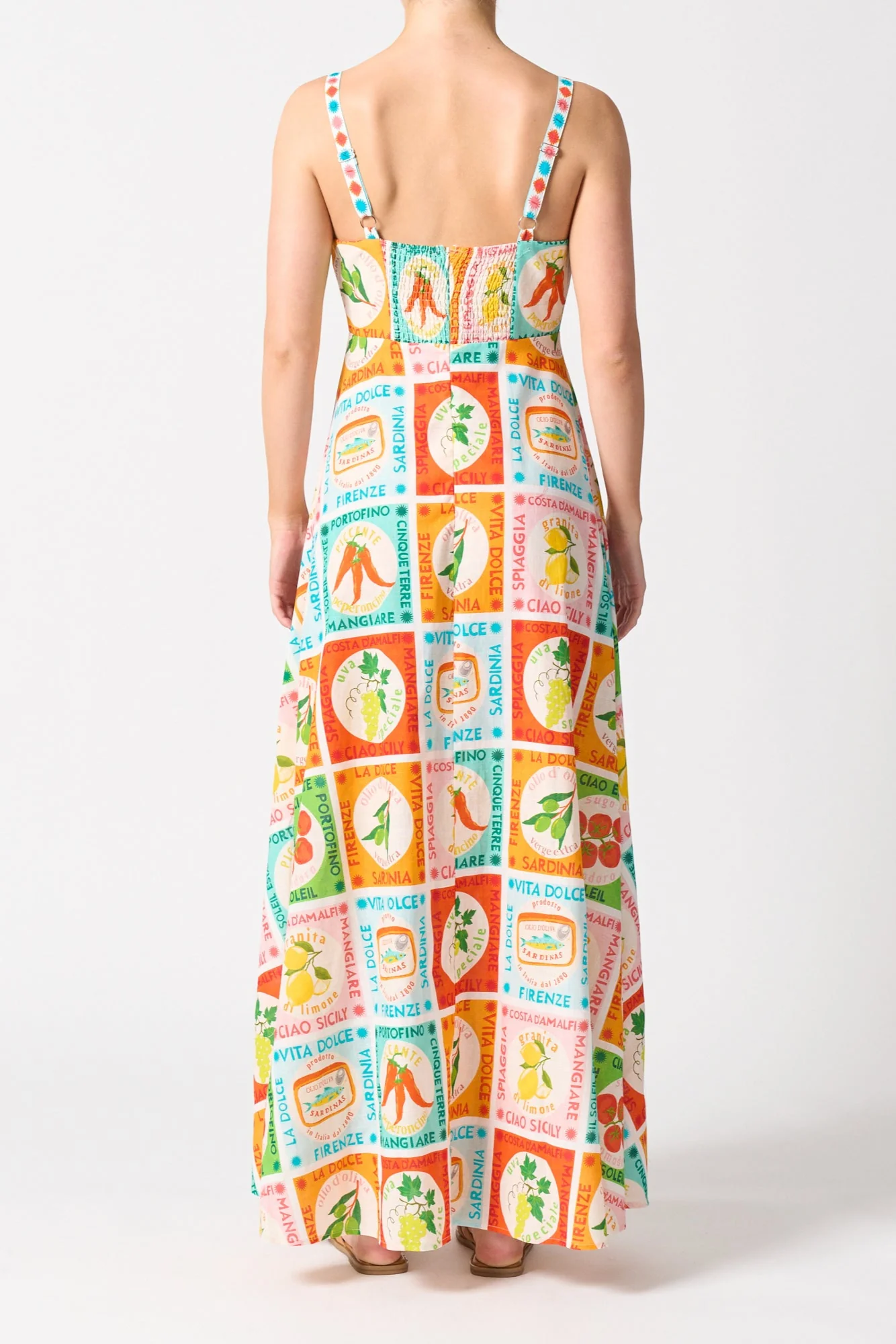Milan Multi Ciao Sicily Strappy Maxi Dress - Image 4