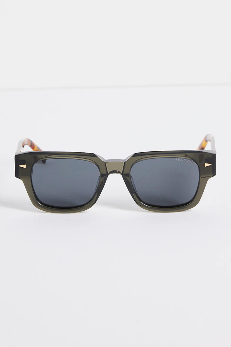 Milano Grey Tort Arm Classic Stud Sunglasses