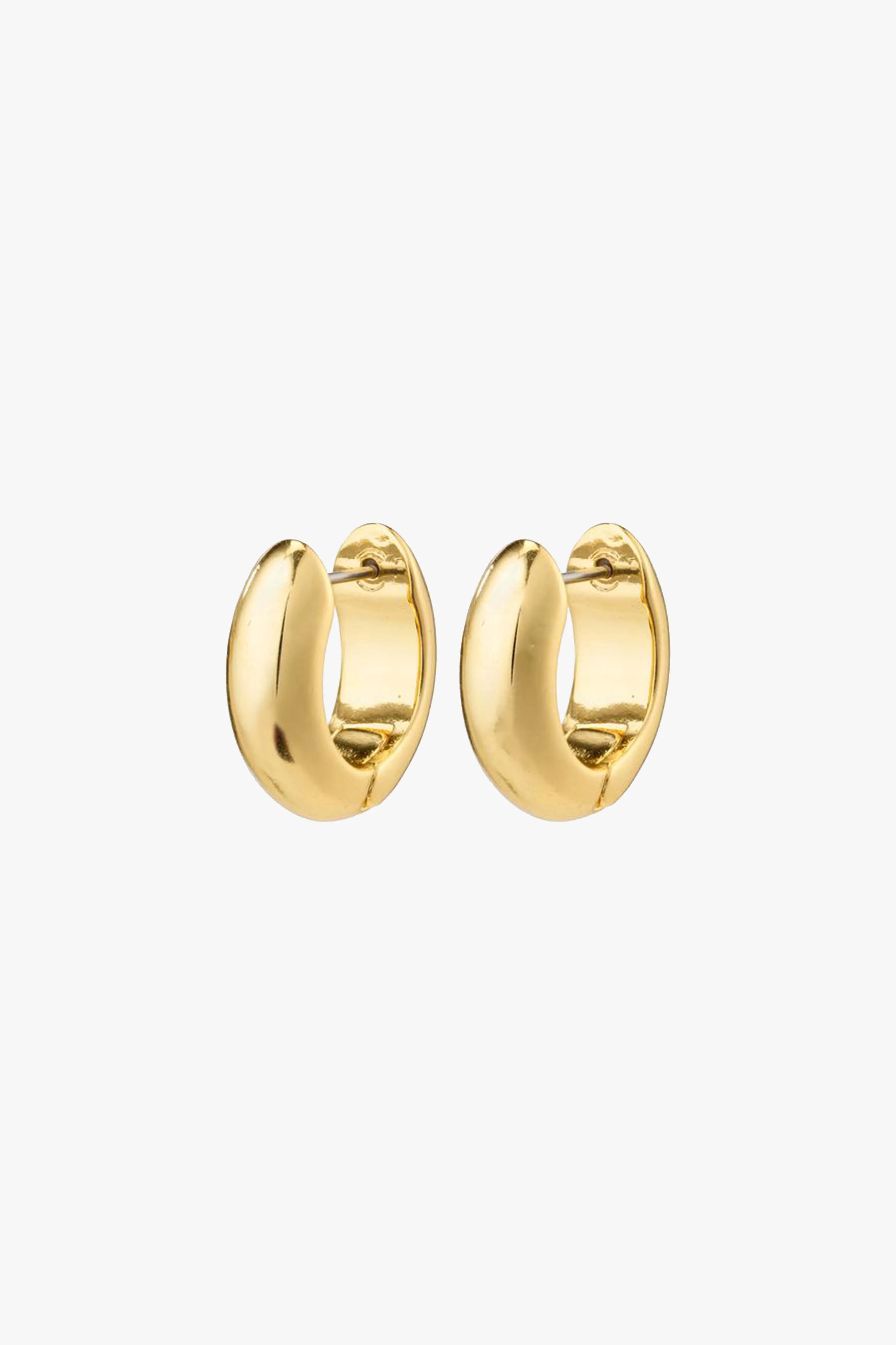 Mine Recycled Chunky Huggie Hoops Gold - Image 2