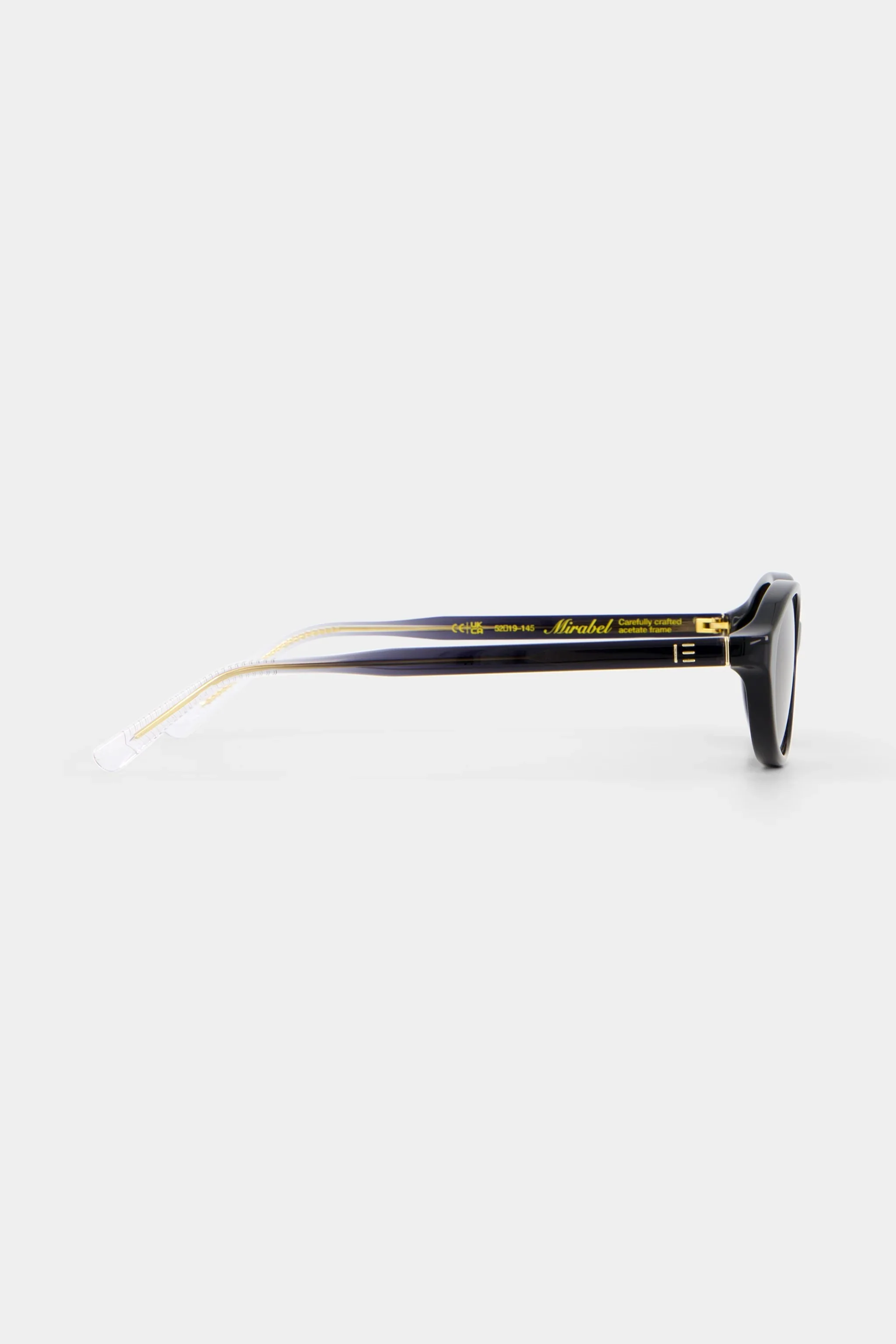 Mirabel Black Narrow Oval Sunglasses - Image 6