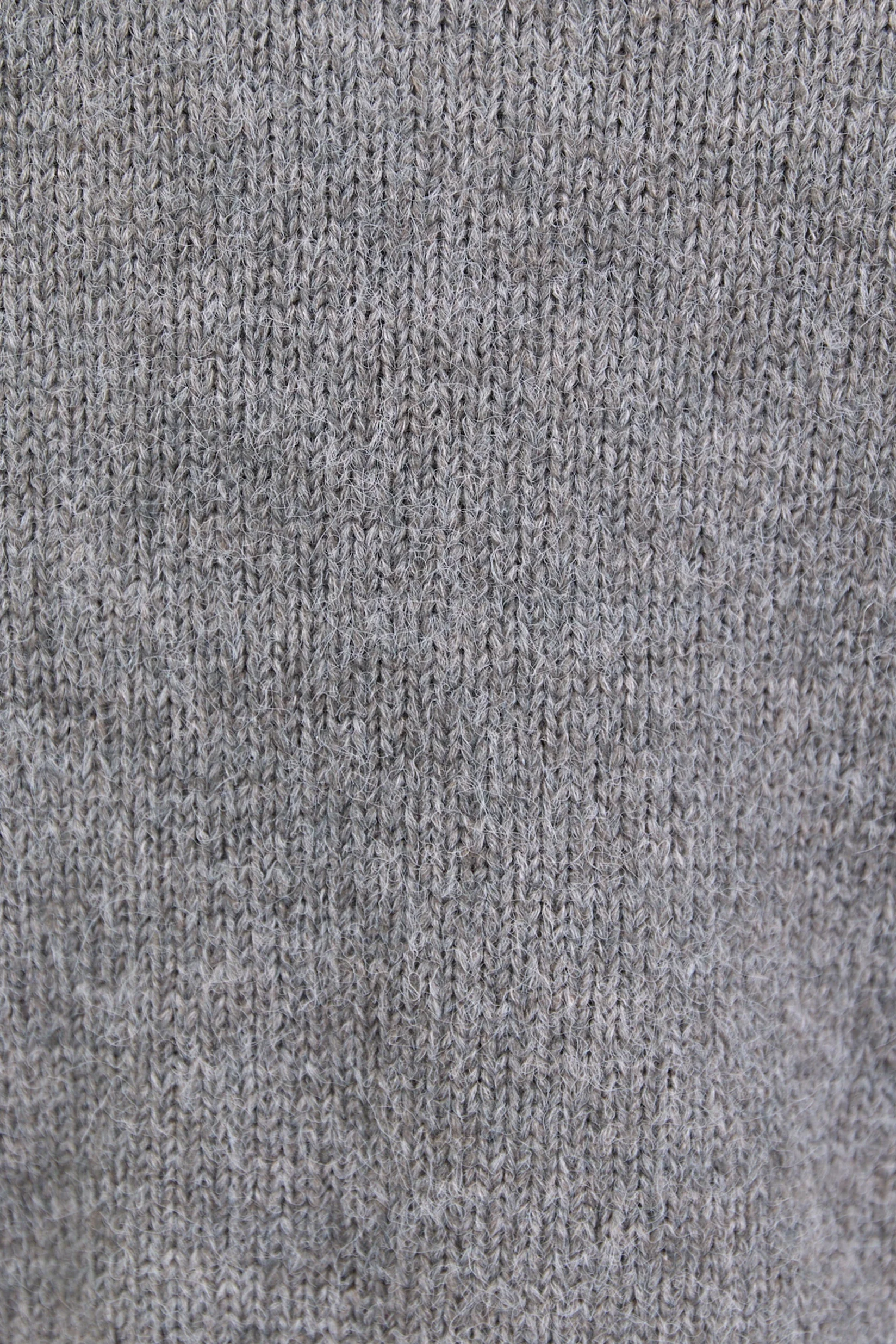 Mirage Grey Marle Fluffy Crewneck Cardigan - Image 8