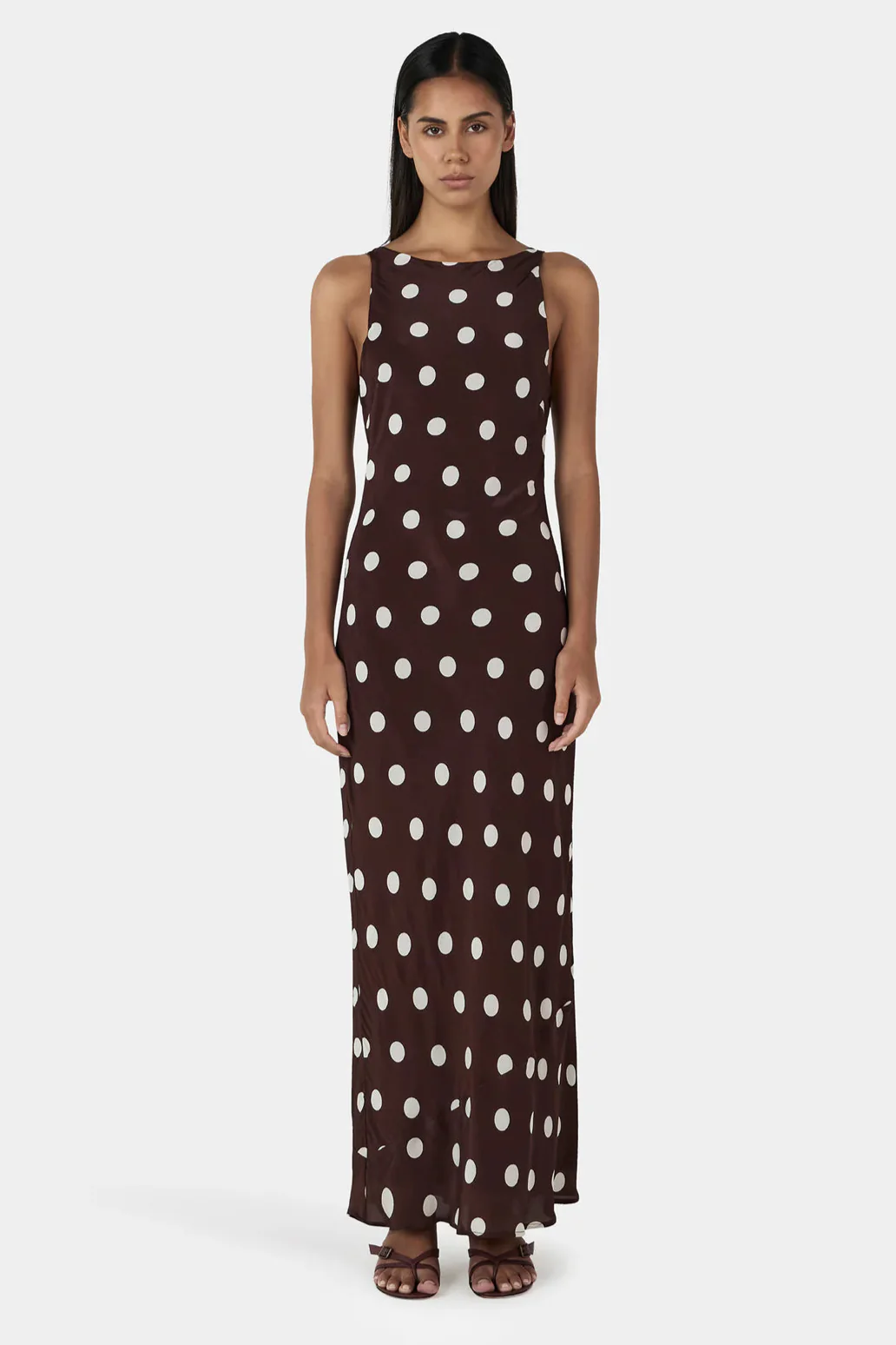 Mizzi Pinot Polka Dot Sleeveless Midi Dress - Image 2