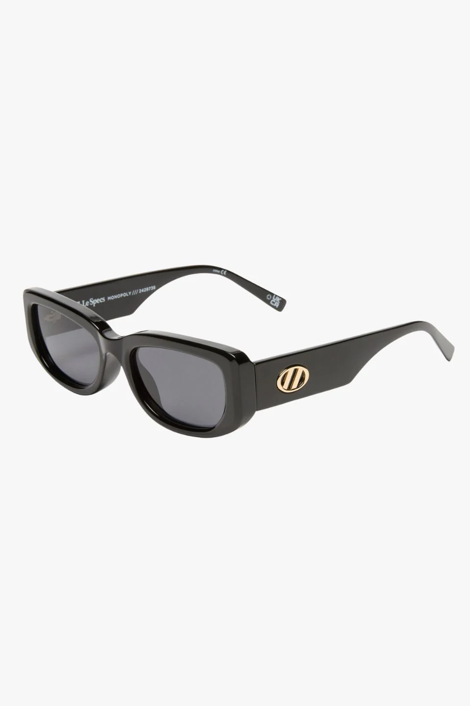 Monopoly Black Narrow Smoke Mono Lens Sunglasses - Image 3