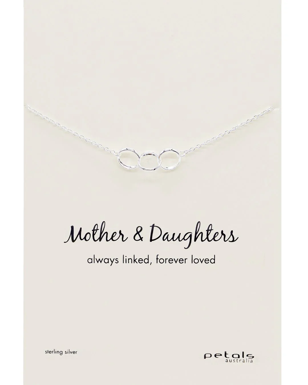 Mother + Daughter Sterling Silver Triple Circles Necklace - Image 2