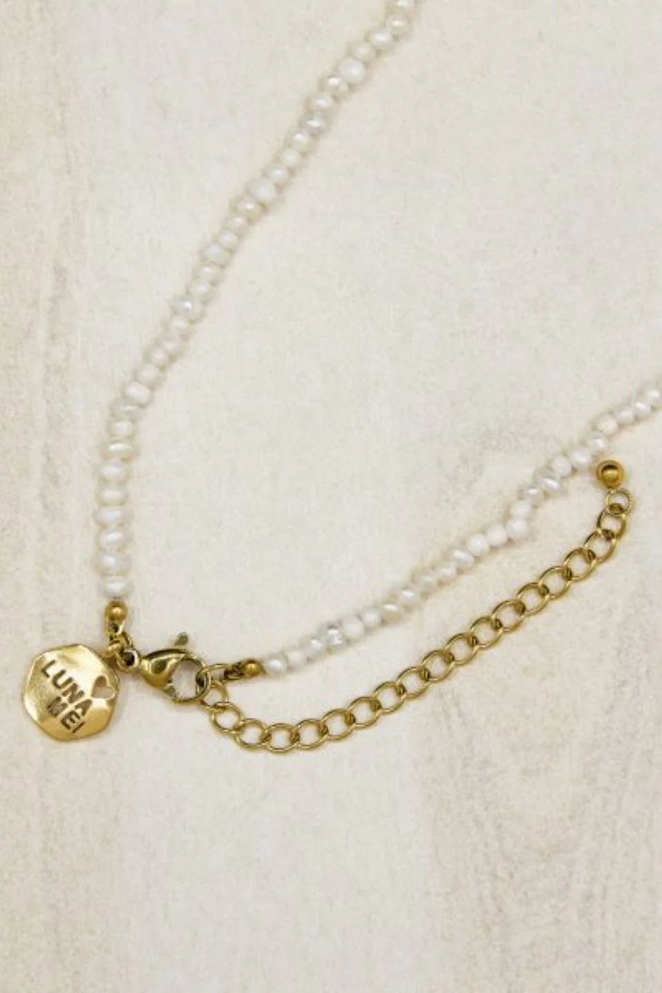 Muse Freshwater Pearl Gold Layering Necklace - Image 2