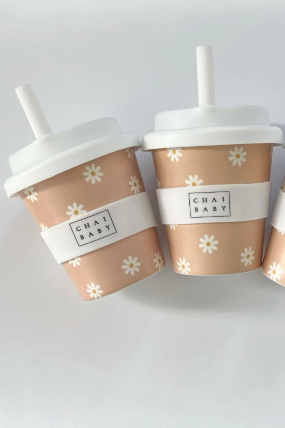 Natural Tan Daisy Babyccino + Fluffy Cup - Image 4