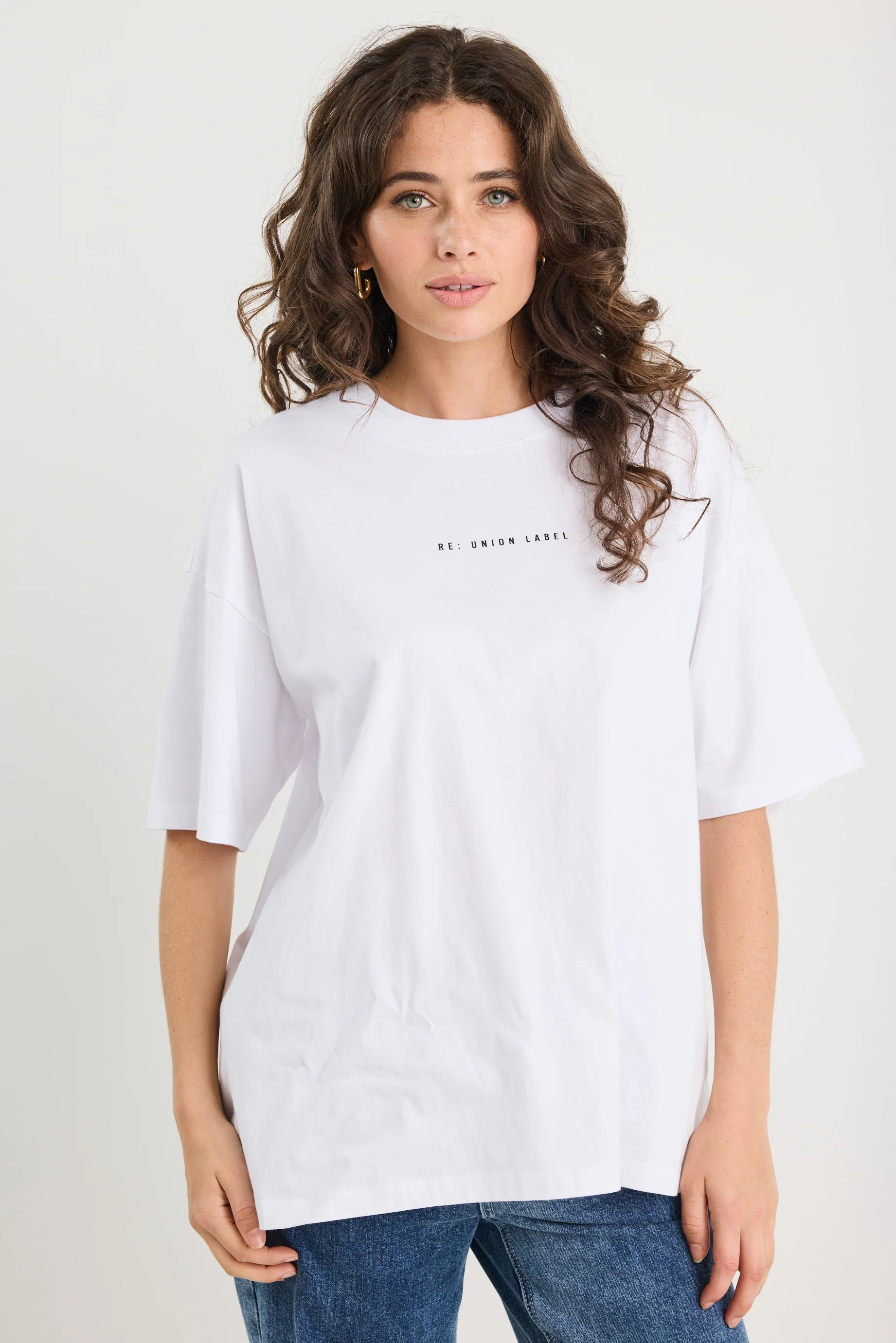 Novel White Cotton Re:Union Oversized Tee - Image 4