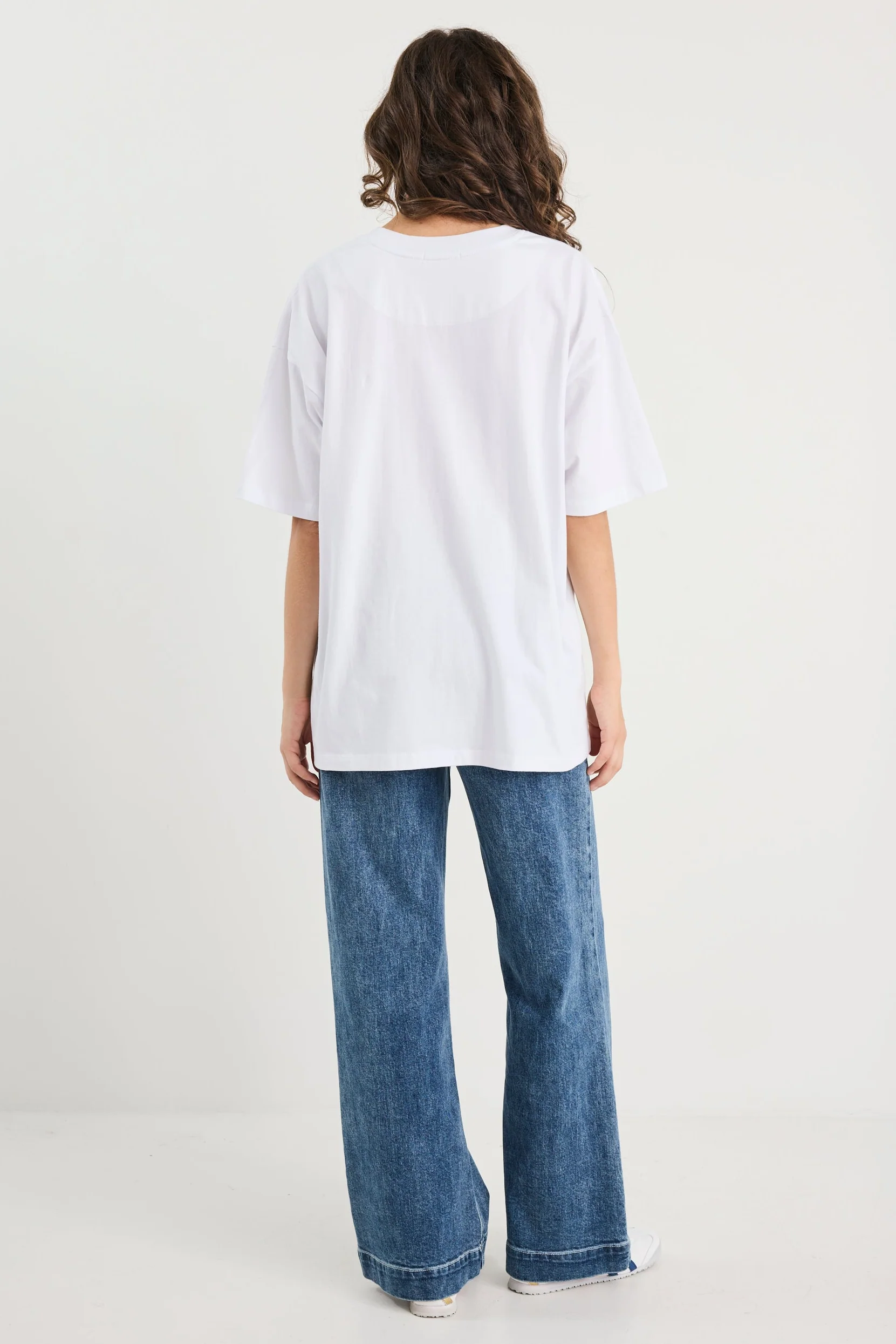 Novel White Cotton Re:Union Oversized Tee - Image 5