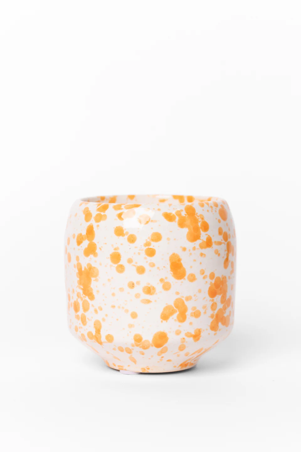 Orange Splash Glazed Ceramic Soy Wax Candle