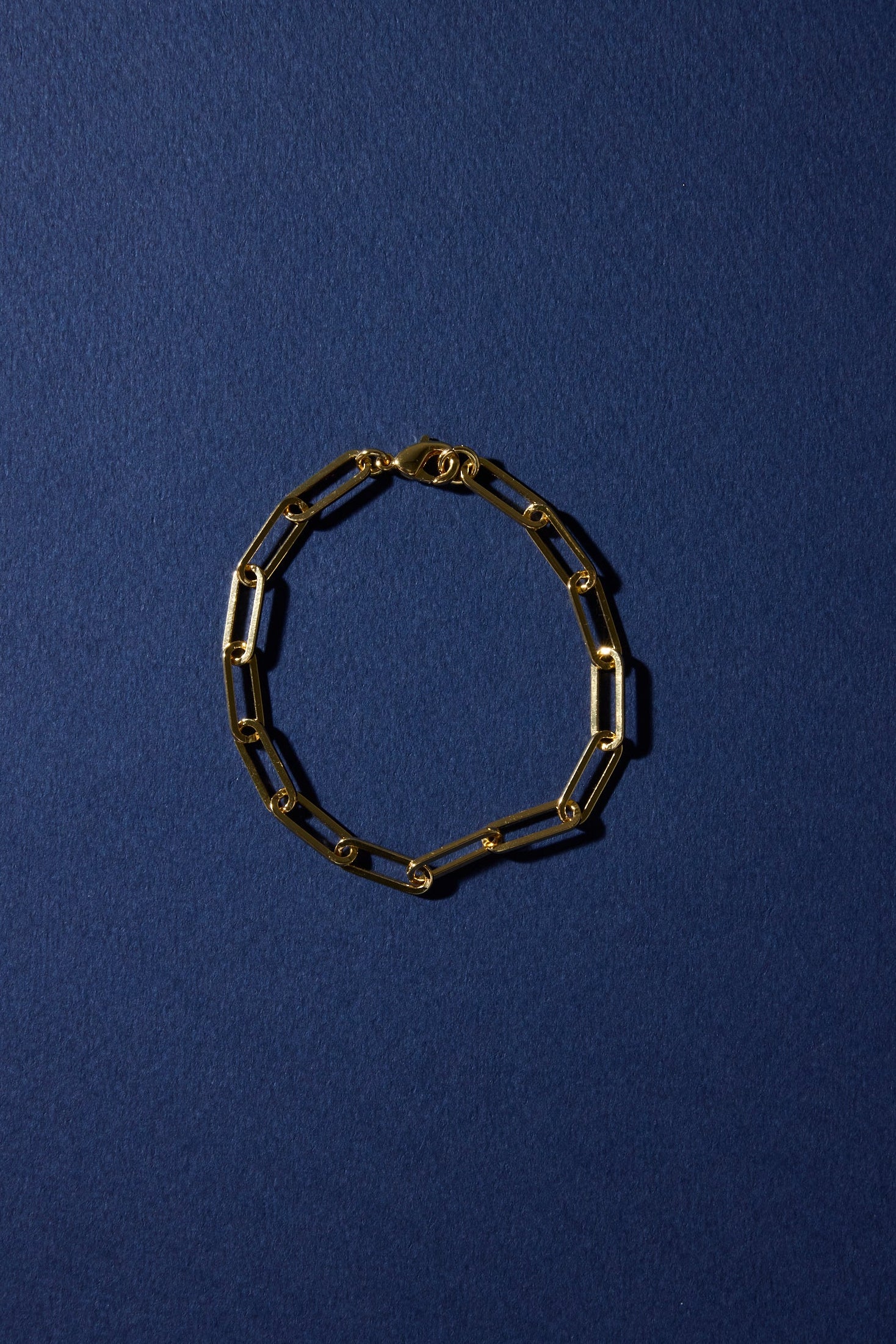 Paperclip 14k Gold Plate Chain Bracelet - Image 2