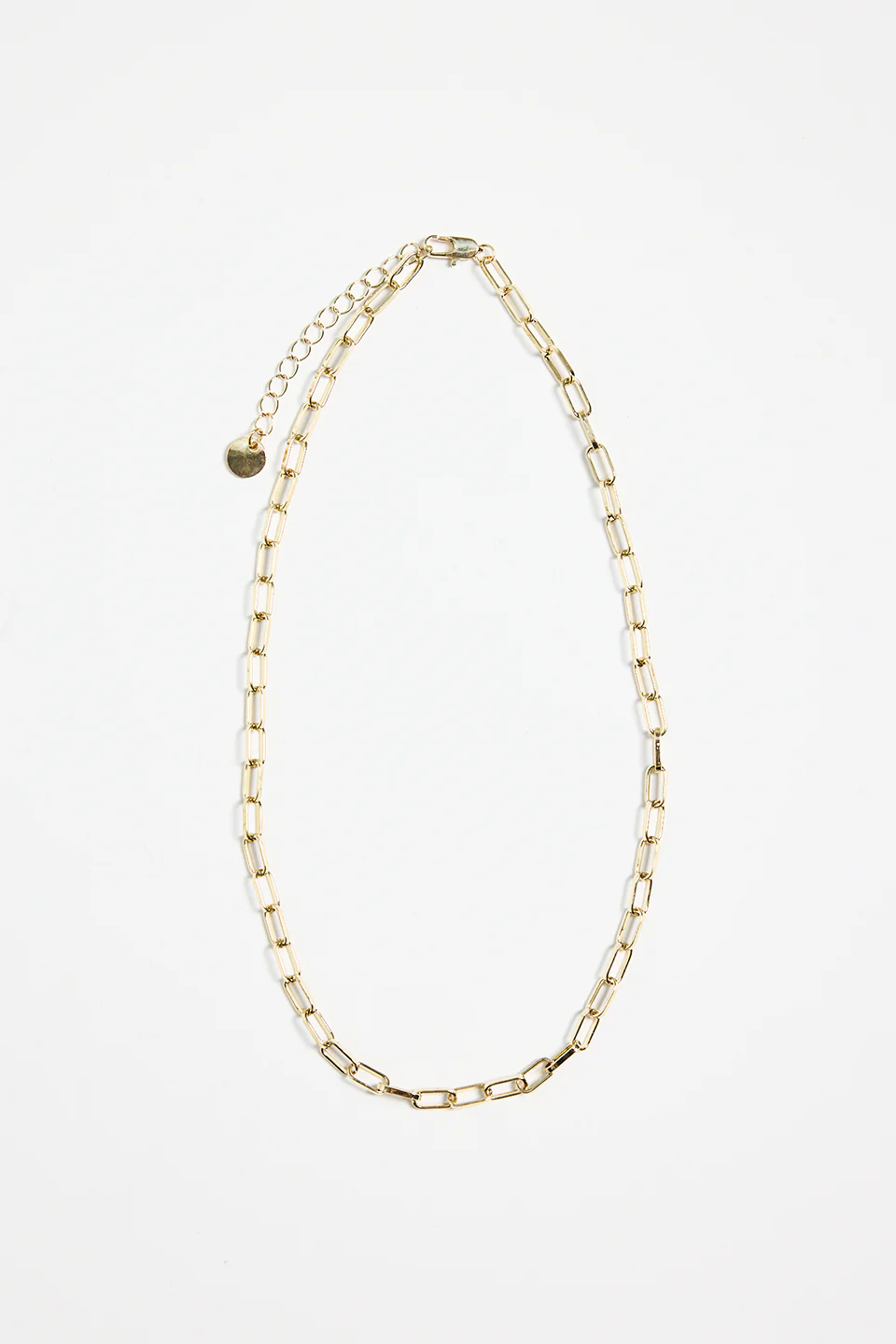 Paper Clip Gold Necklace