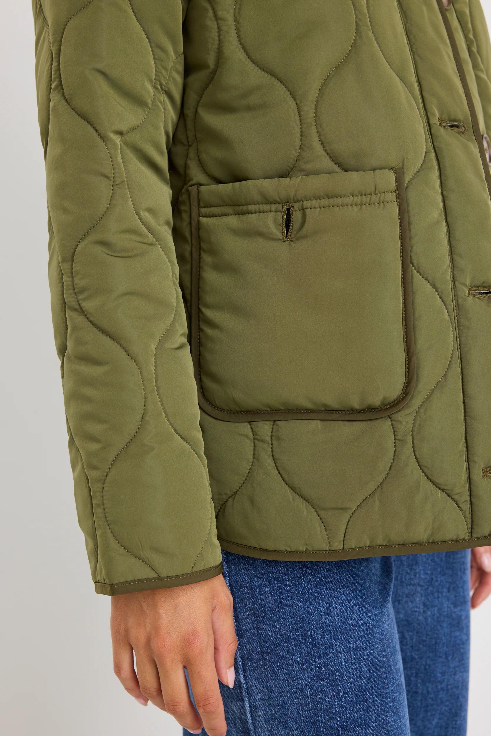 Peak Khaki Oversized Padded Shell Jacket - Image 6