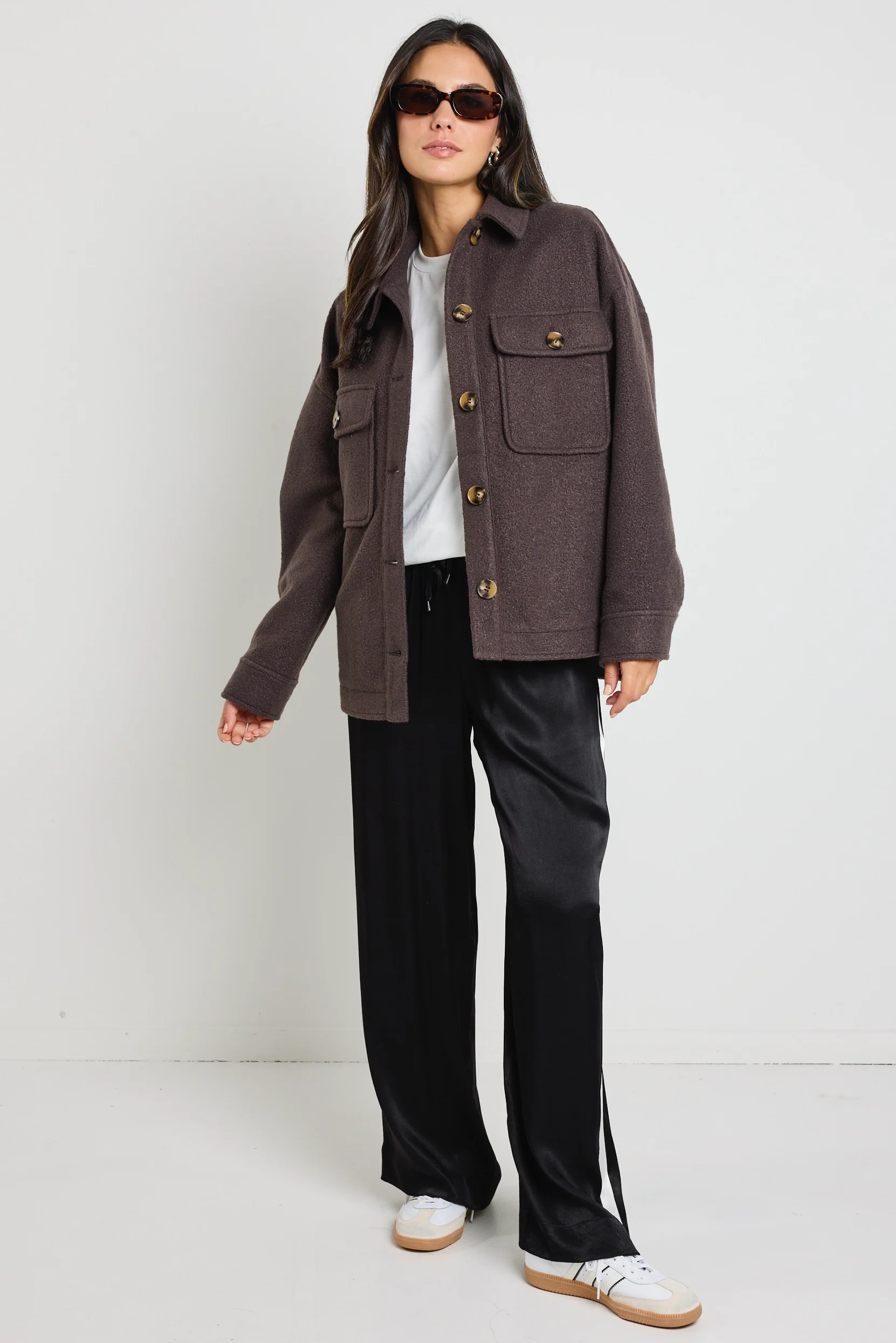 Pinot Chocolate Oversized Shacket - Image 2