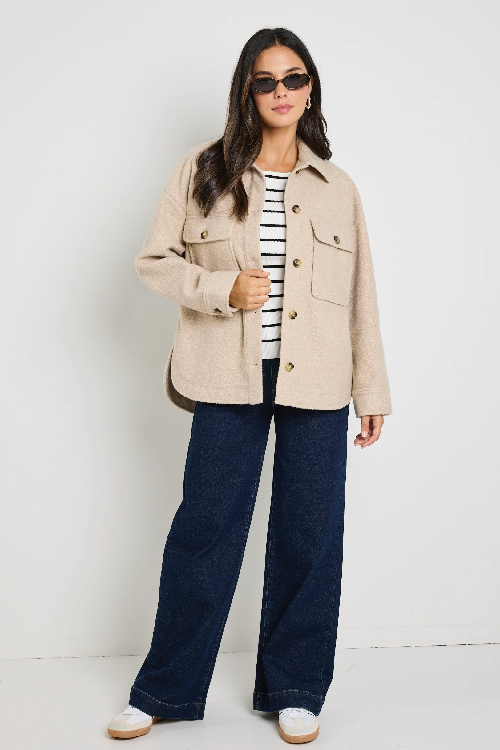 Pinot Taupe Oversized Shacket - Image 2