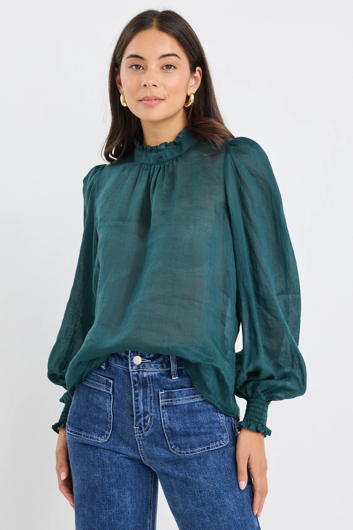 Poet Forest Long Sleeve High Neck Top - Image 3