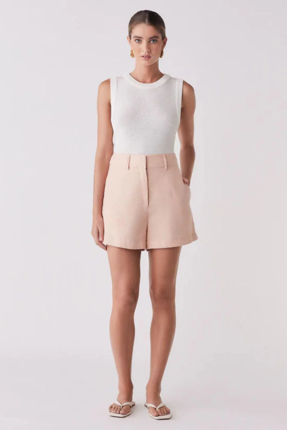 Portsea Peach Linen Short