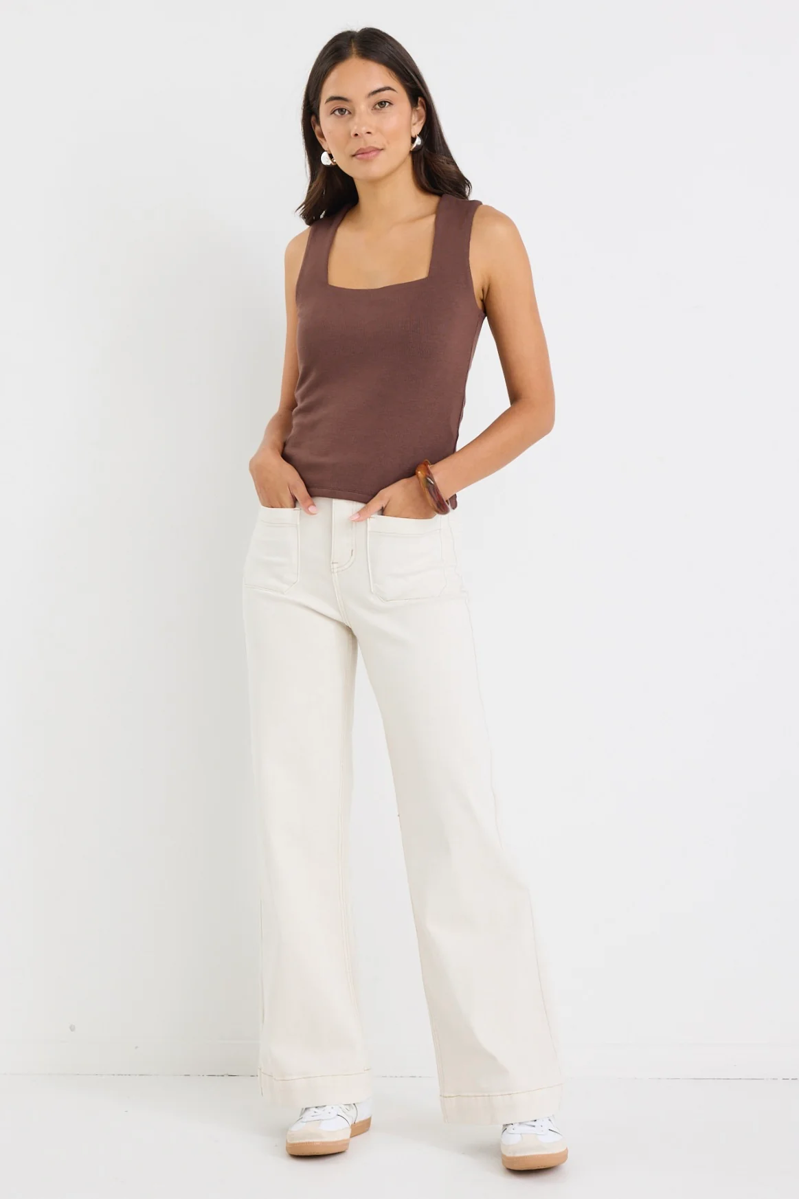 Positive Chocolate Rib Square Neck Tank - Image 3