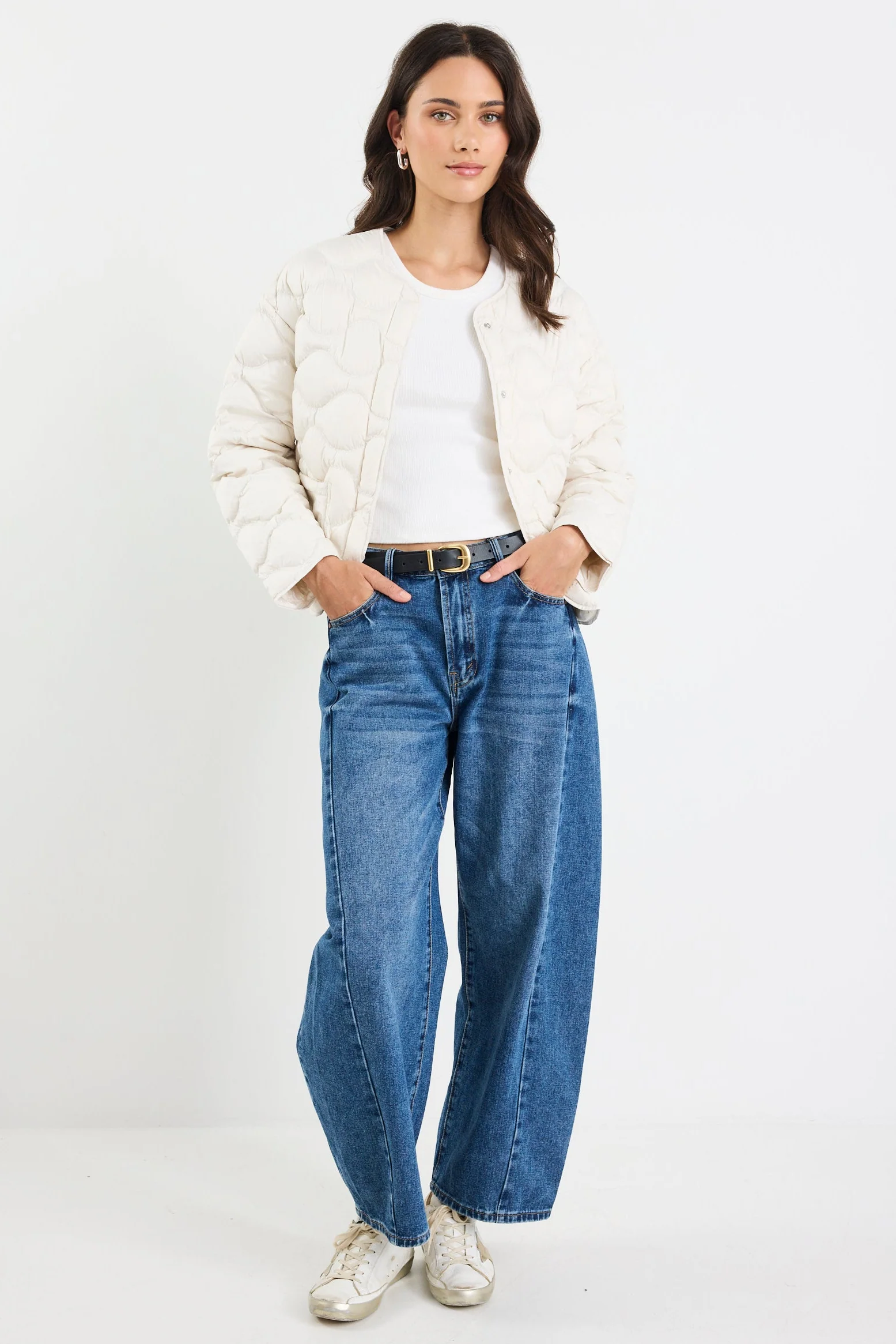 Premium Putty Down Filled Quilted Puffer Jacket - Image 5