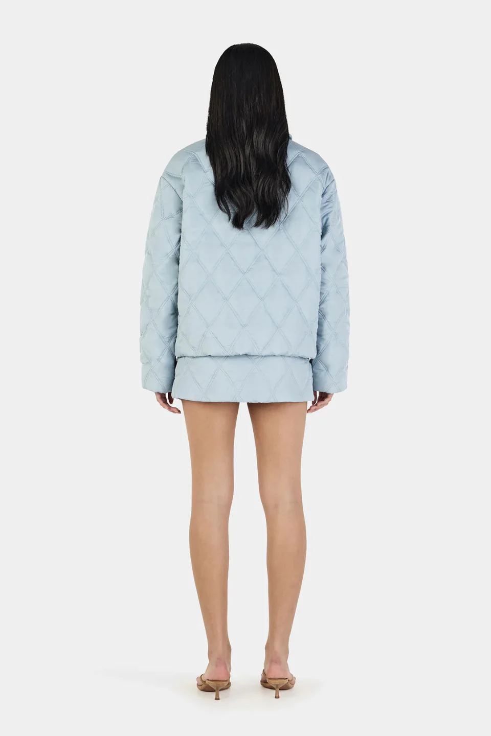 Quinton Ice Blue Quilted Jacket - Image 4