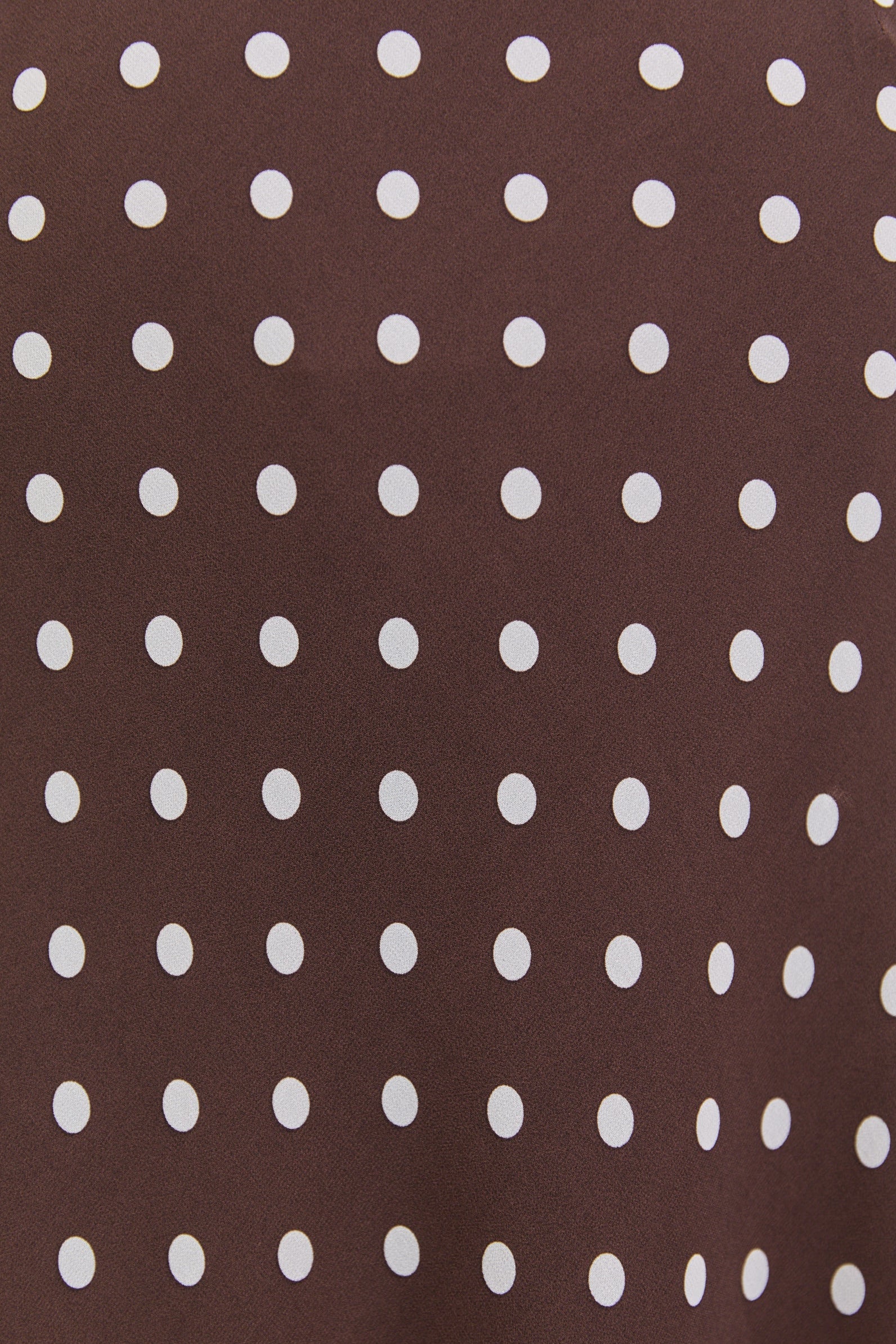 Rally Chocolate Polka Dot Georgette Tie Waist Bias Maxi Skirt - Image 6