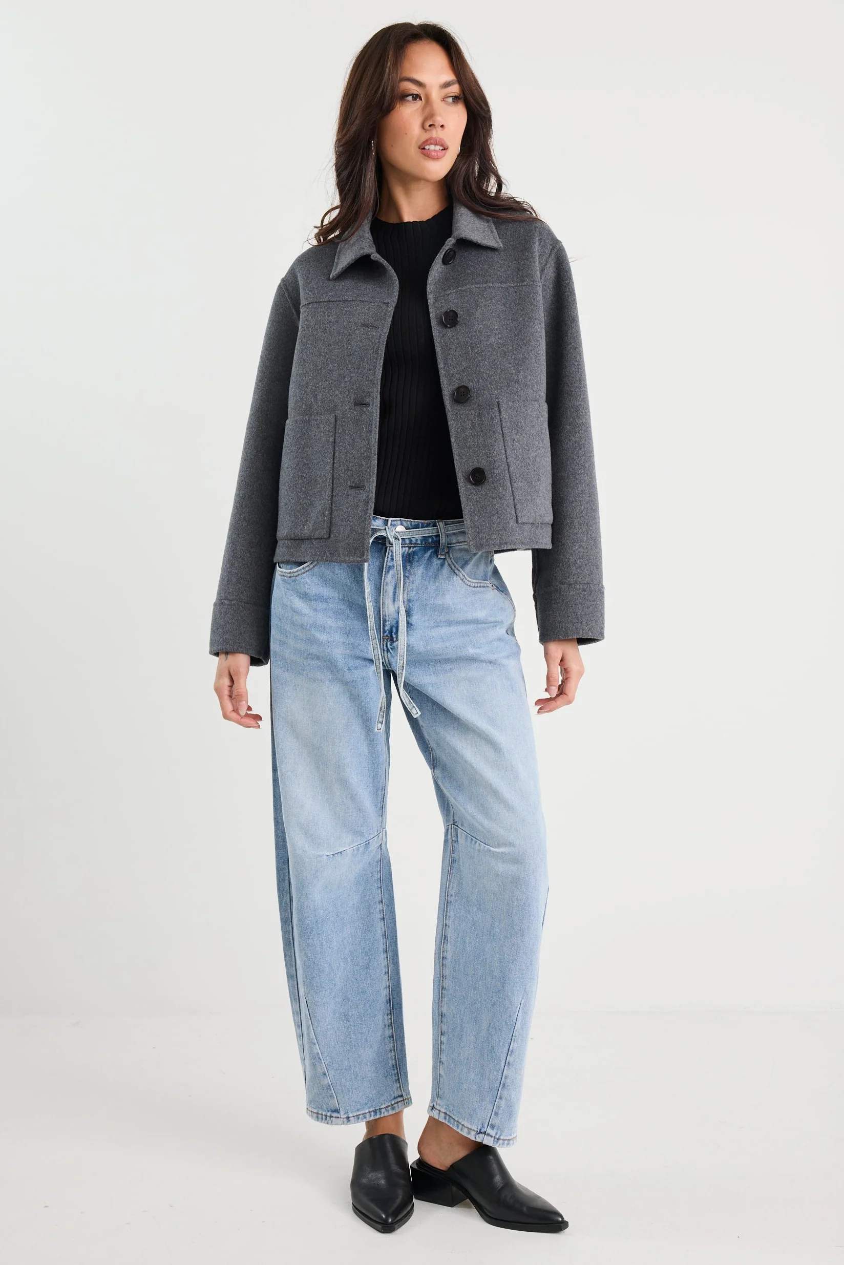 Ranger Charcoal Marle Wool Blend Soft Jacket - Image 3