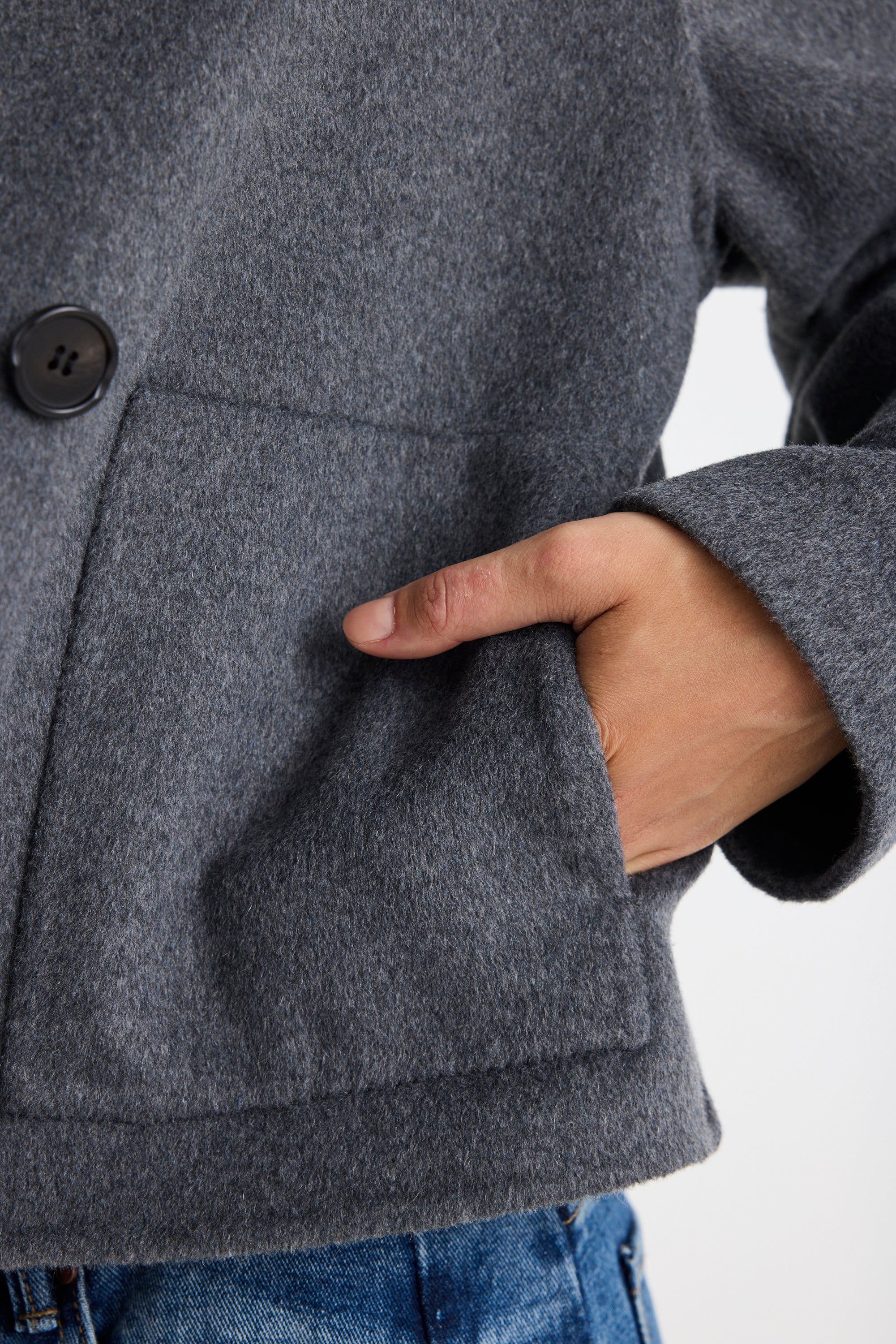 Ranger Charcoal Marle Wool Blend Soft Jacket - Image 4