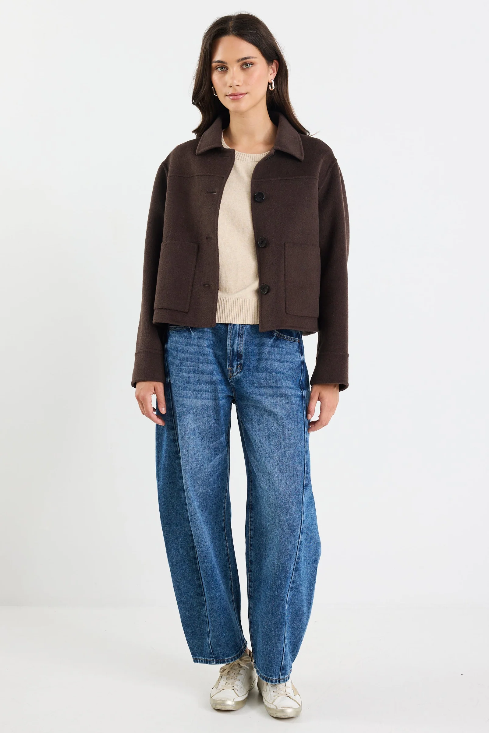 Ranger Chocolate Marle Wool Blend Soft Jacket - Image 4