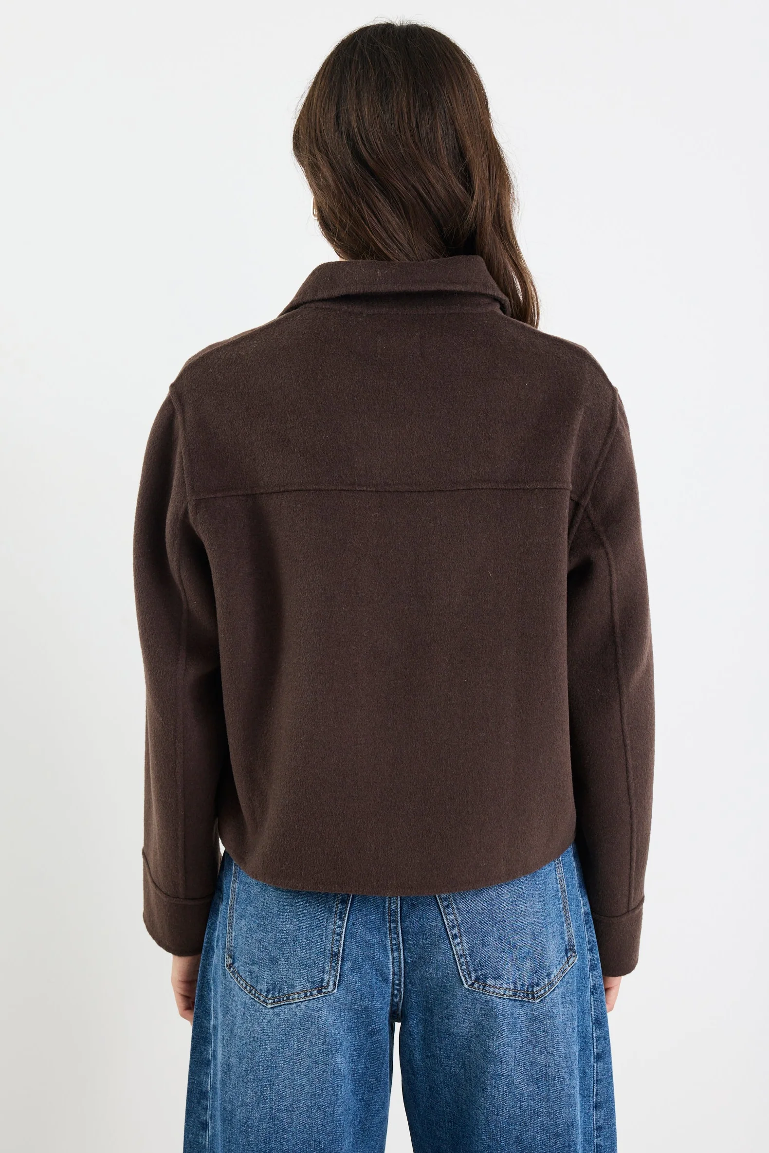 Ranger Chocolate Marle Wool Blend Soft Jacket - Image 6