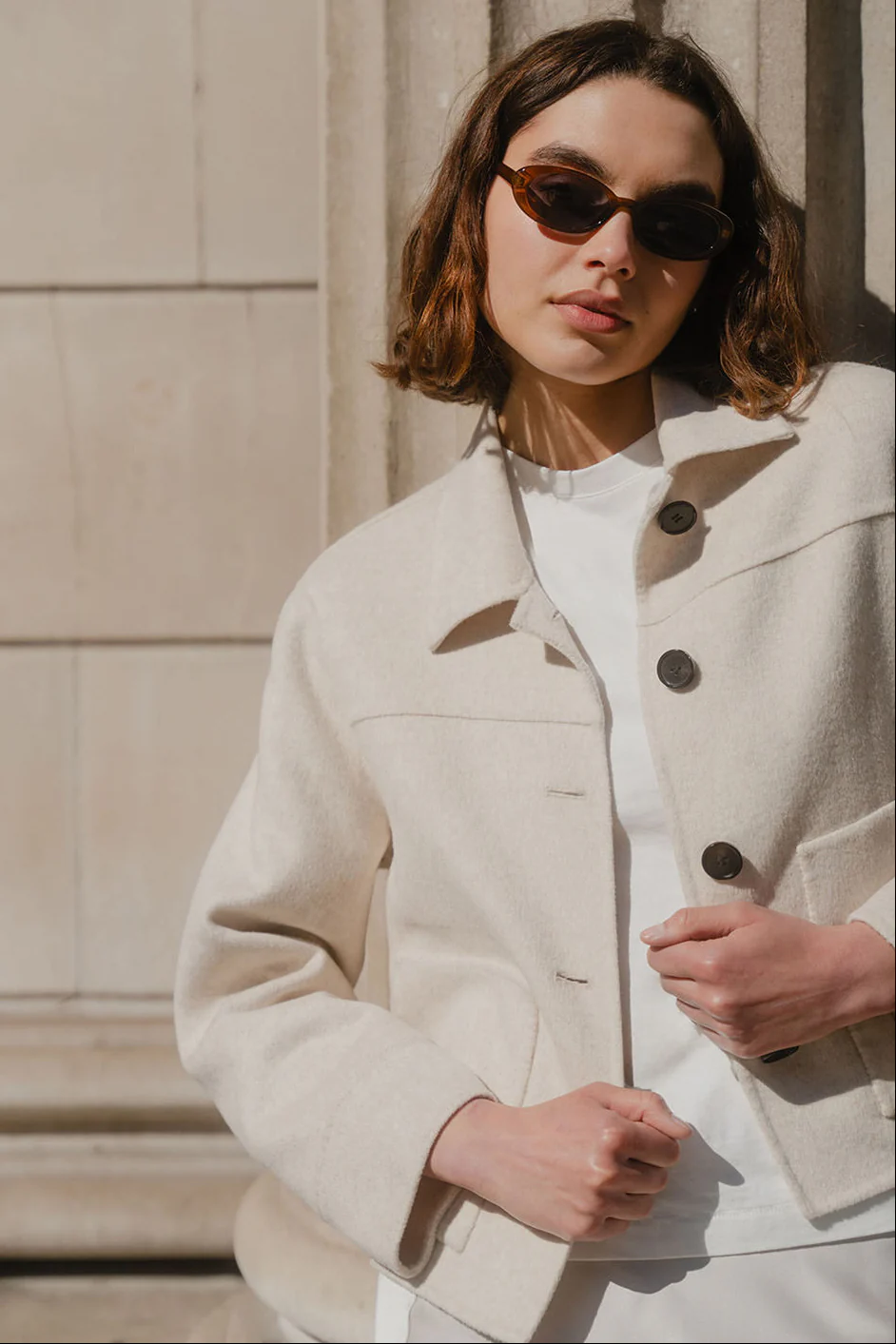 Ranger Oat Marle Wool Blend Soft Jacket - Image 3