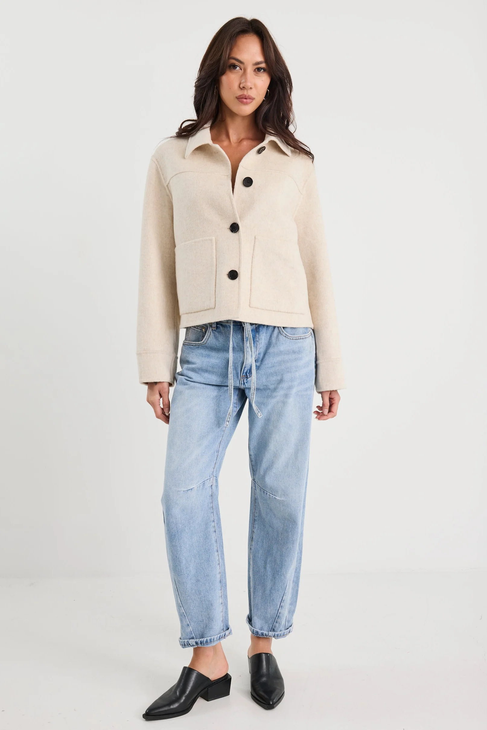 Ranger Oat Marle Wool Blend Soft Jacket - Image 4