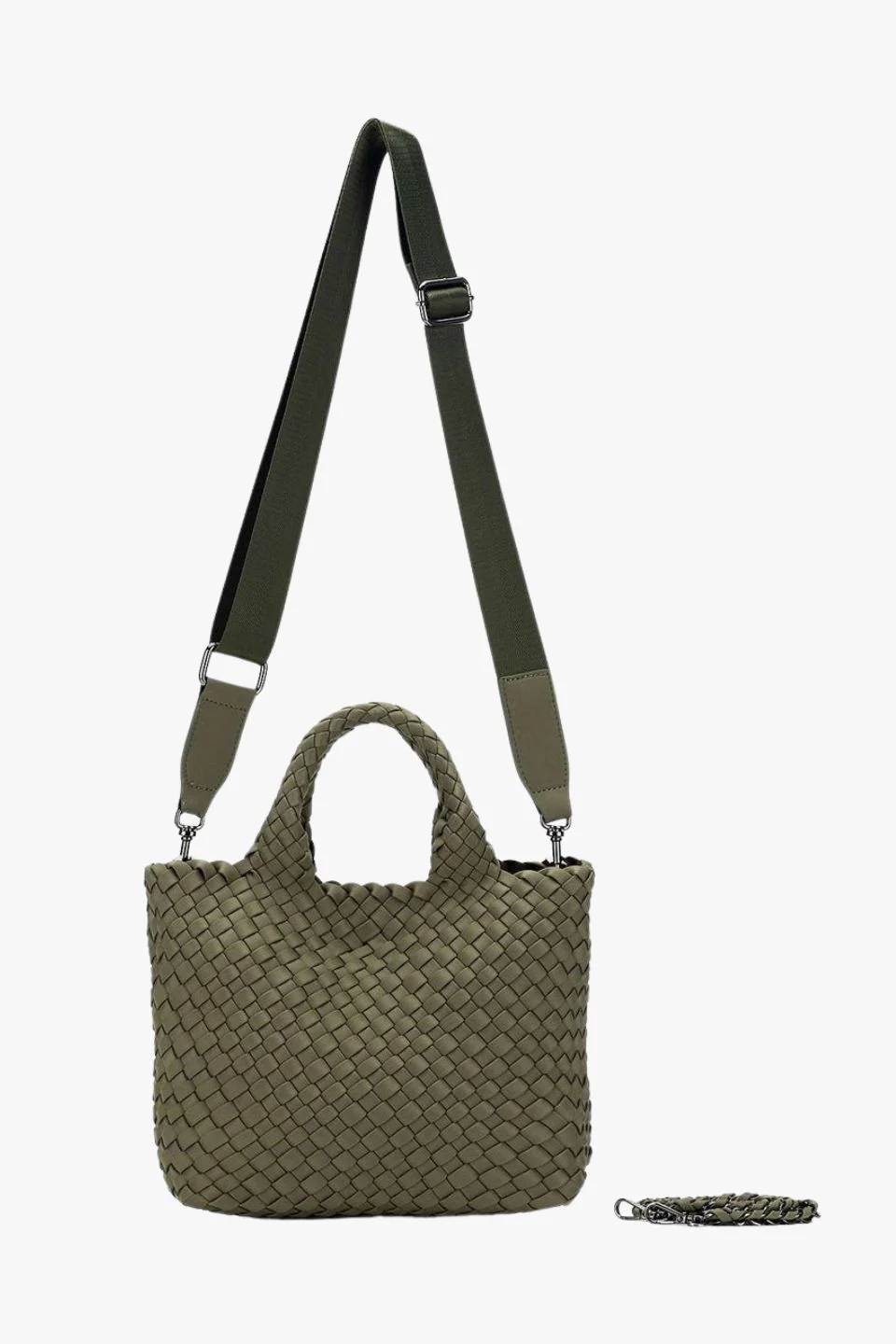 Reeva Light Olive Woven Mini Bag - Image 6