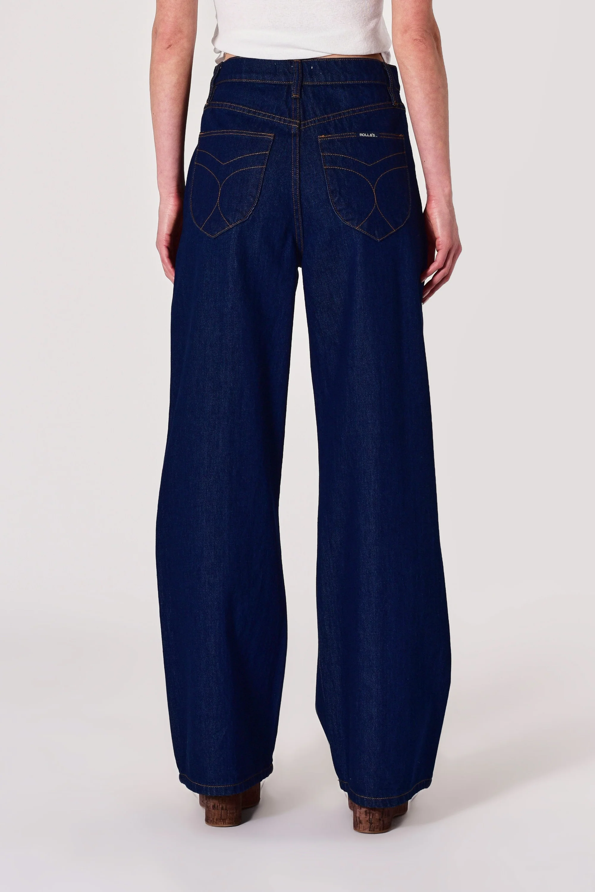 Relaxed Sailor Soho Dark Blue Deco Wide Long Jean - Image 2