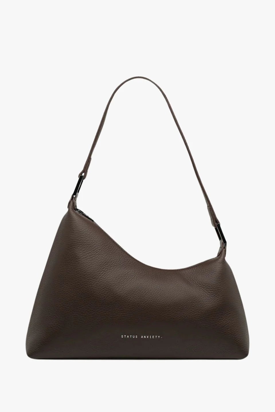 Reverie Cocoa Asymmetric Leather Shoulder Bag - Image 2