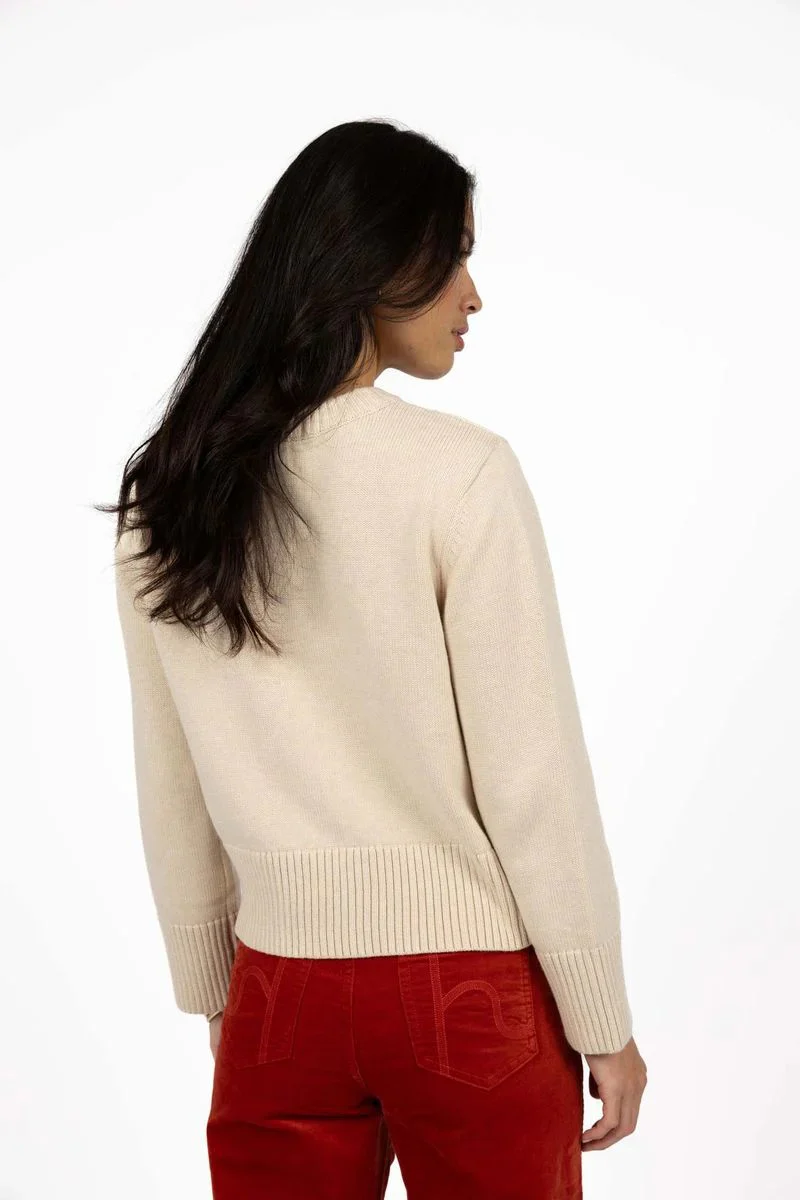 Rexie Cream Crew Knit Jumper - Image 3