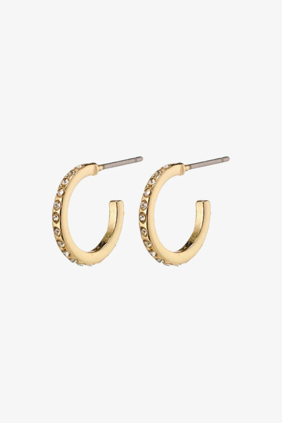 Roberta Pi Gold Plated Crystal 12mm Earrings - Image 2