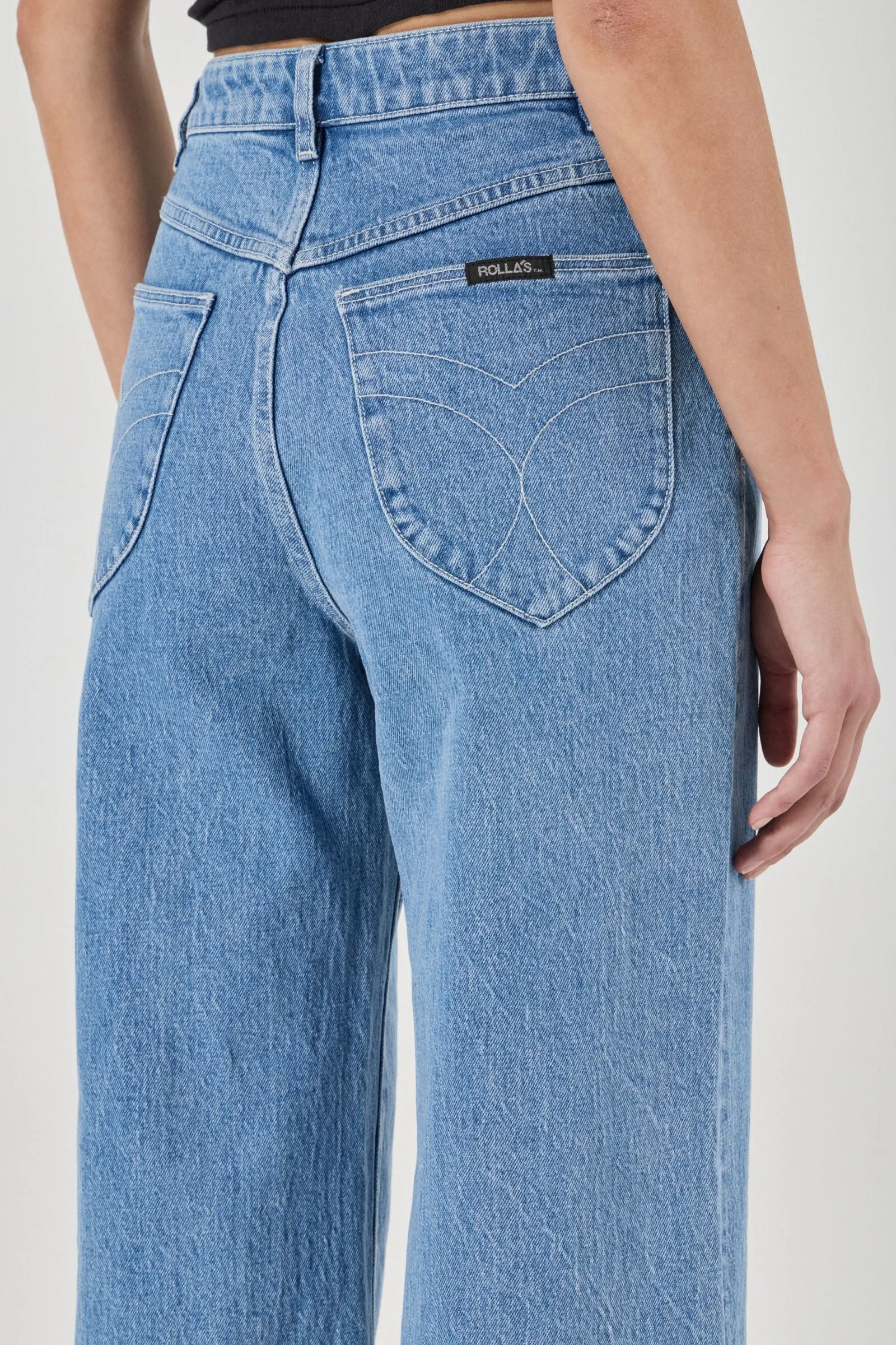 Sailor Lily Blue Wide Long Denim Jean - Image 4