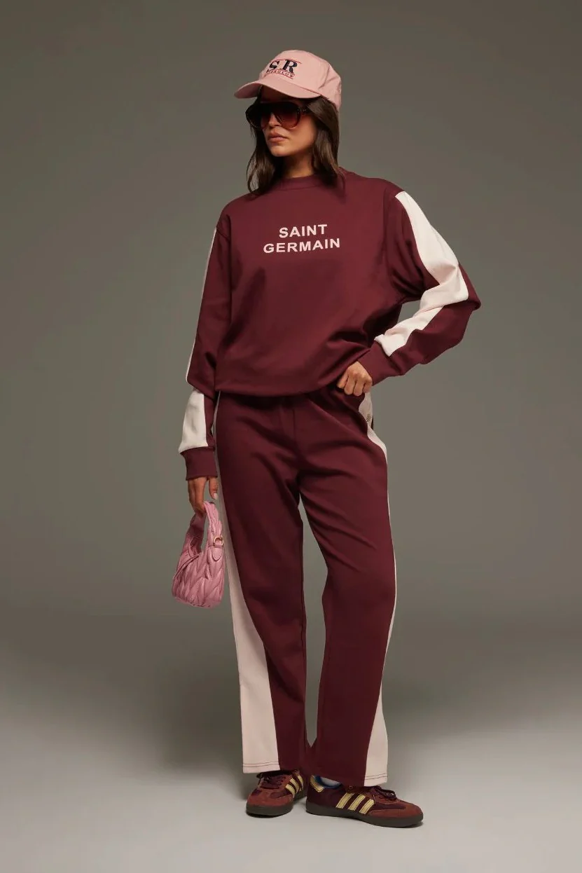 Saint Germain Red Wine Knit Sweatshirt - Image 2