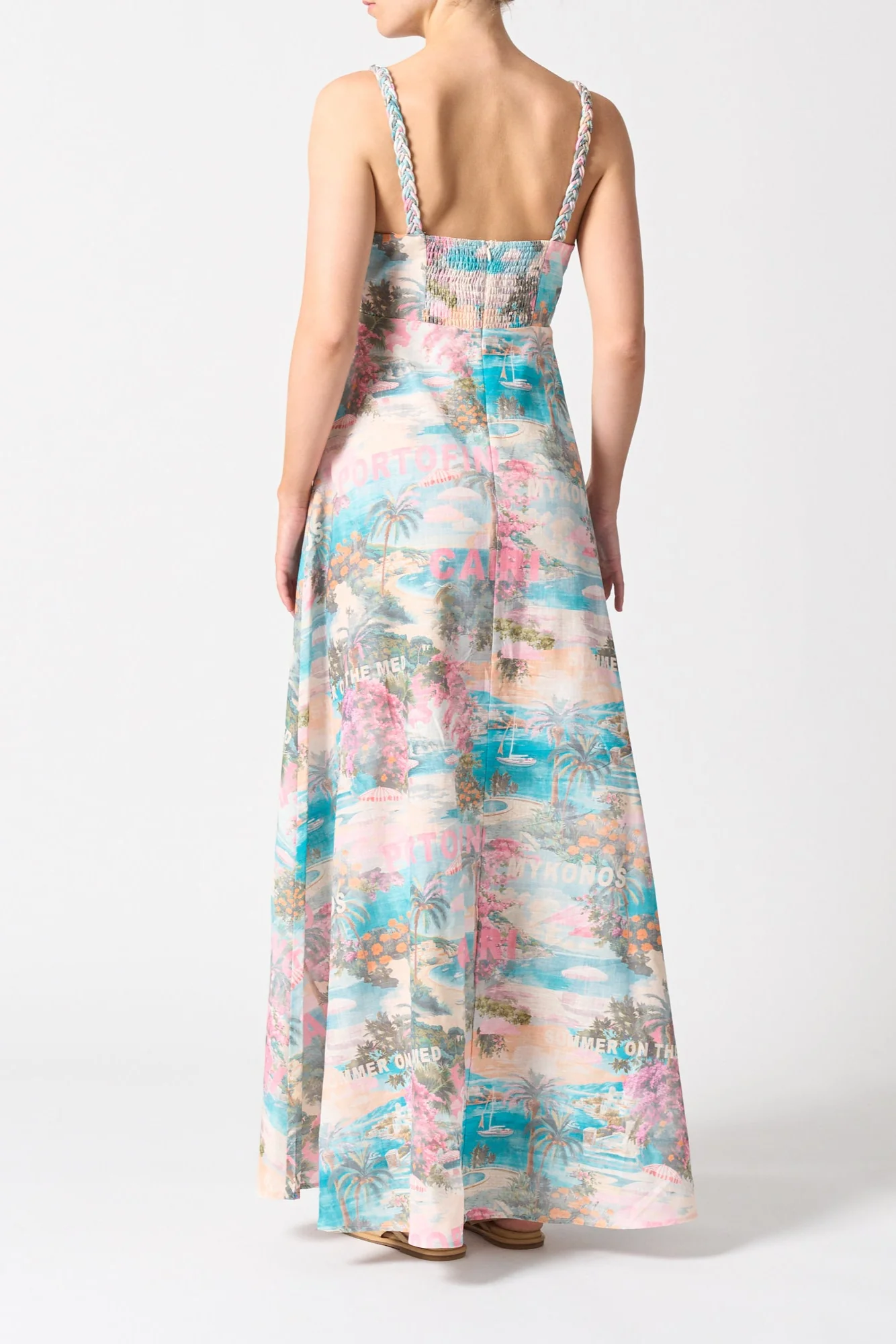 Sardinia Pink Summer On The Med Strappy Maxi Dress - Image 2