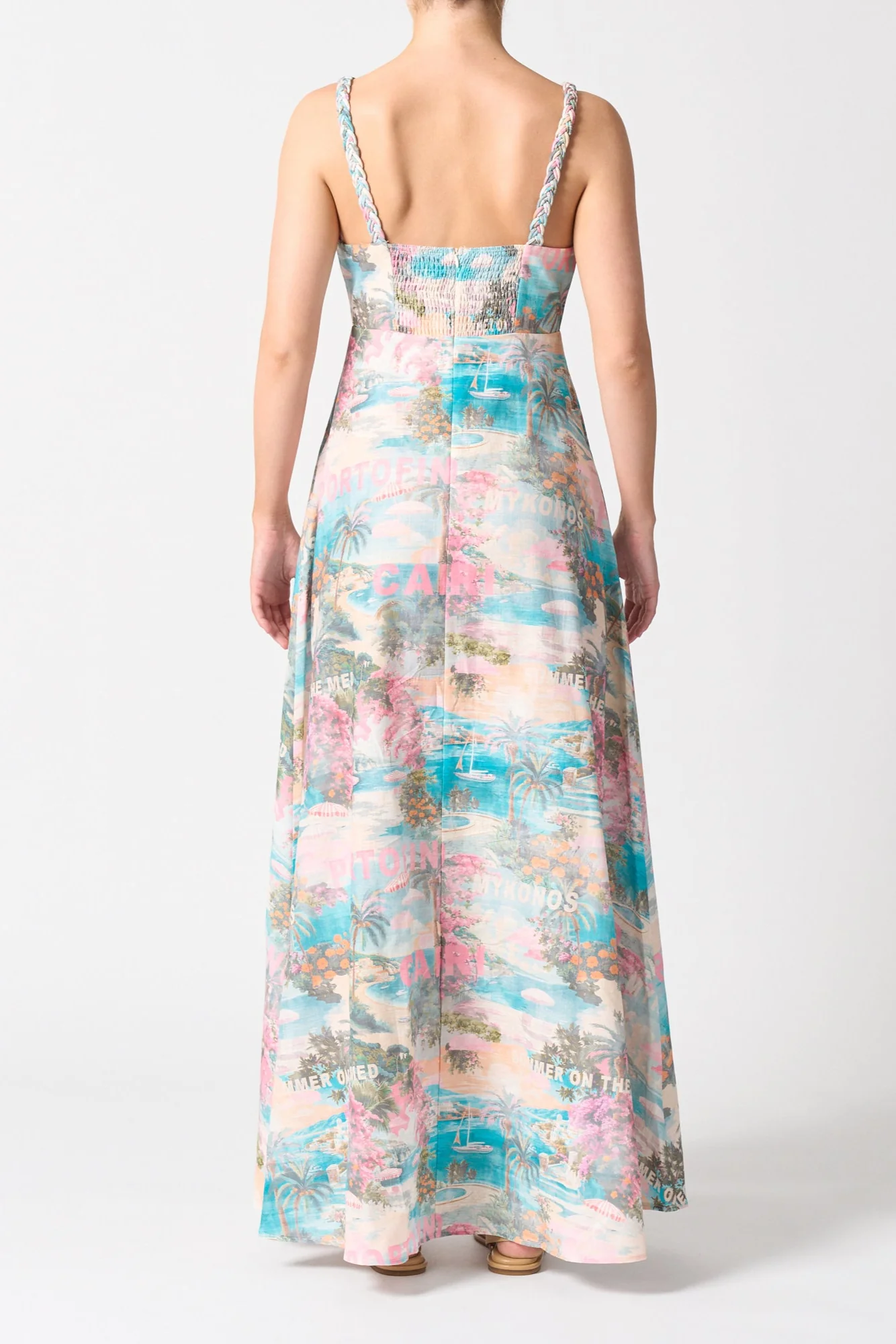 Sardinia Pink Summer On The Med Strappy Maxi Dress - Image 4