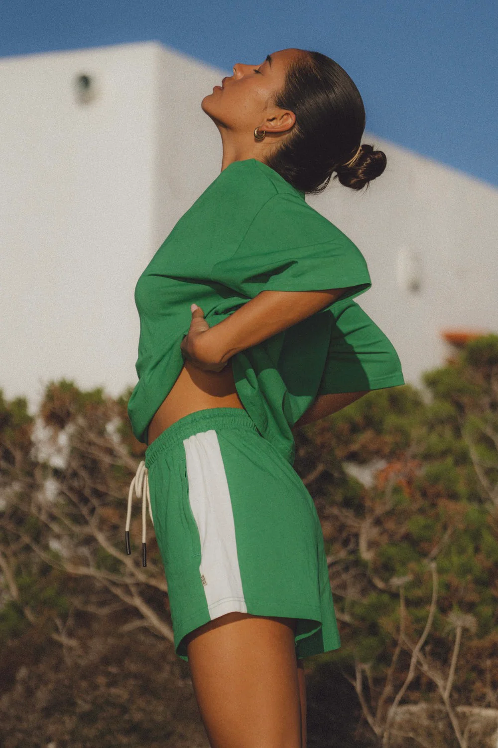 Sebastian Deep Green Cotton Short - Image 2