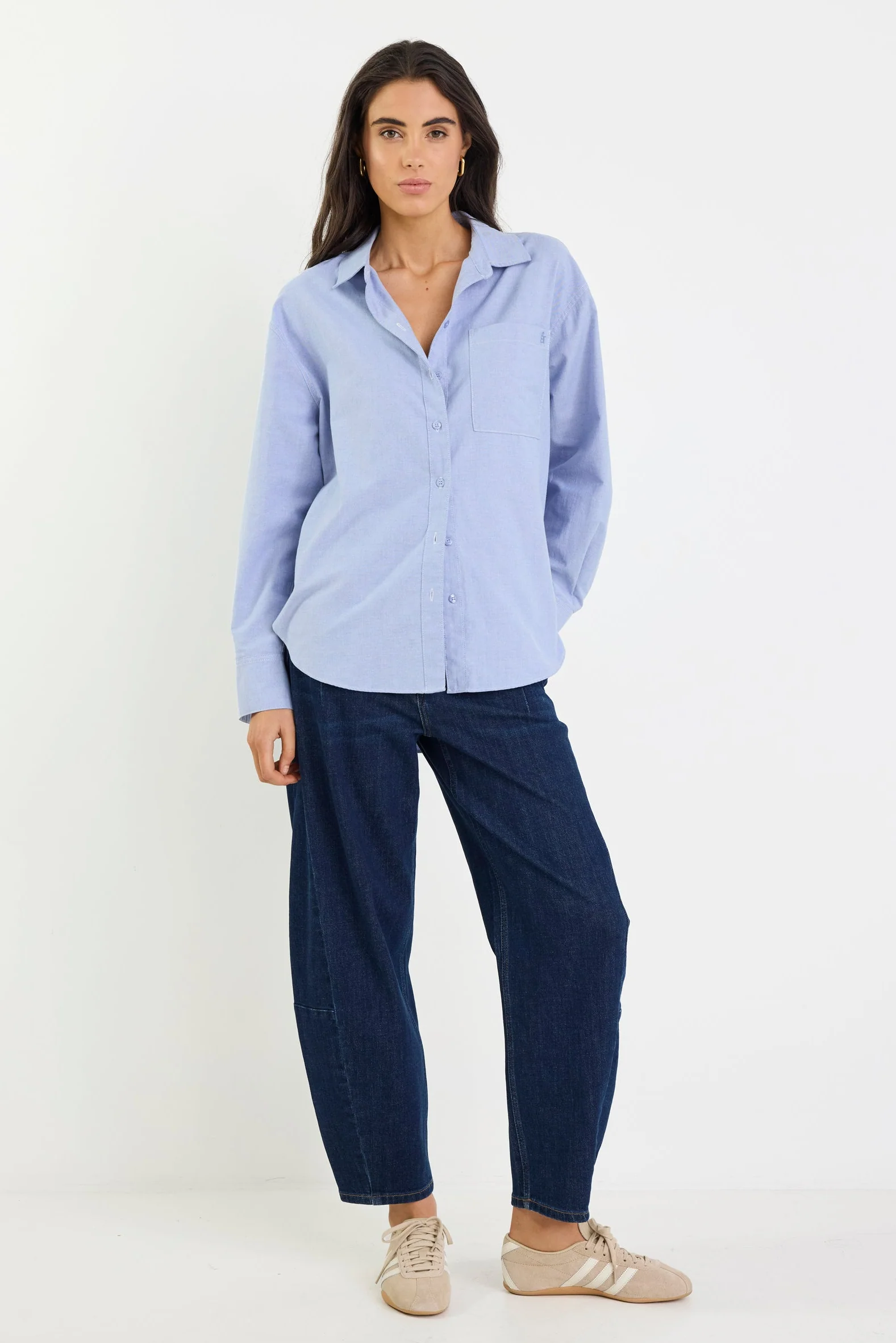 Signature Blue Oxford Oversized Shirt - Image 4
