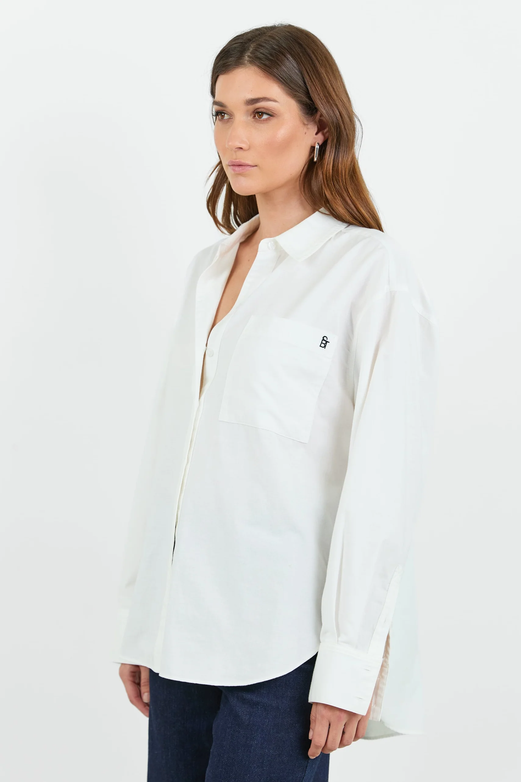 Signature Ivory Oxford Oversized Shirt - Image 3