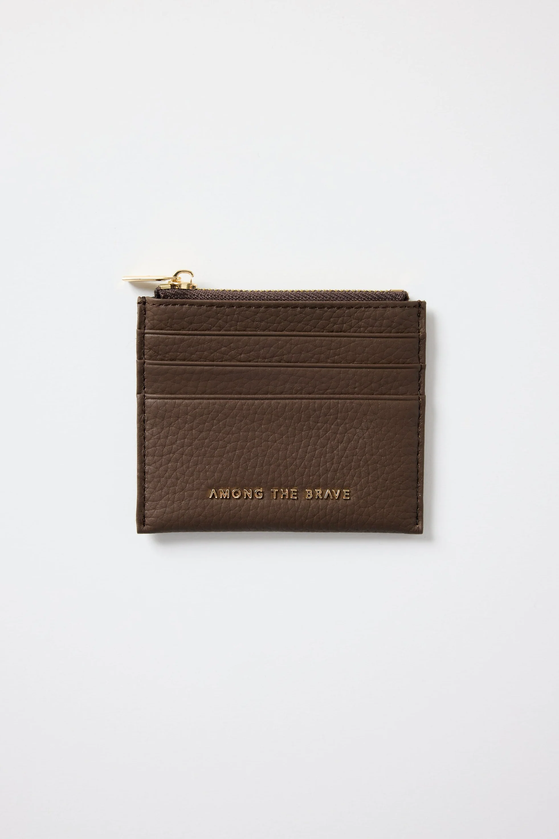 Small Chocolate Leather Card Holder