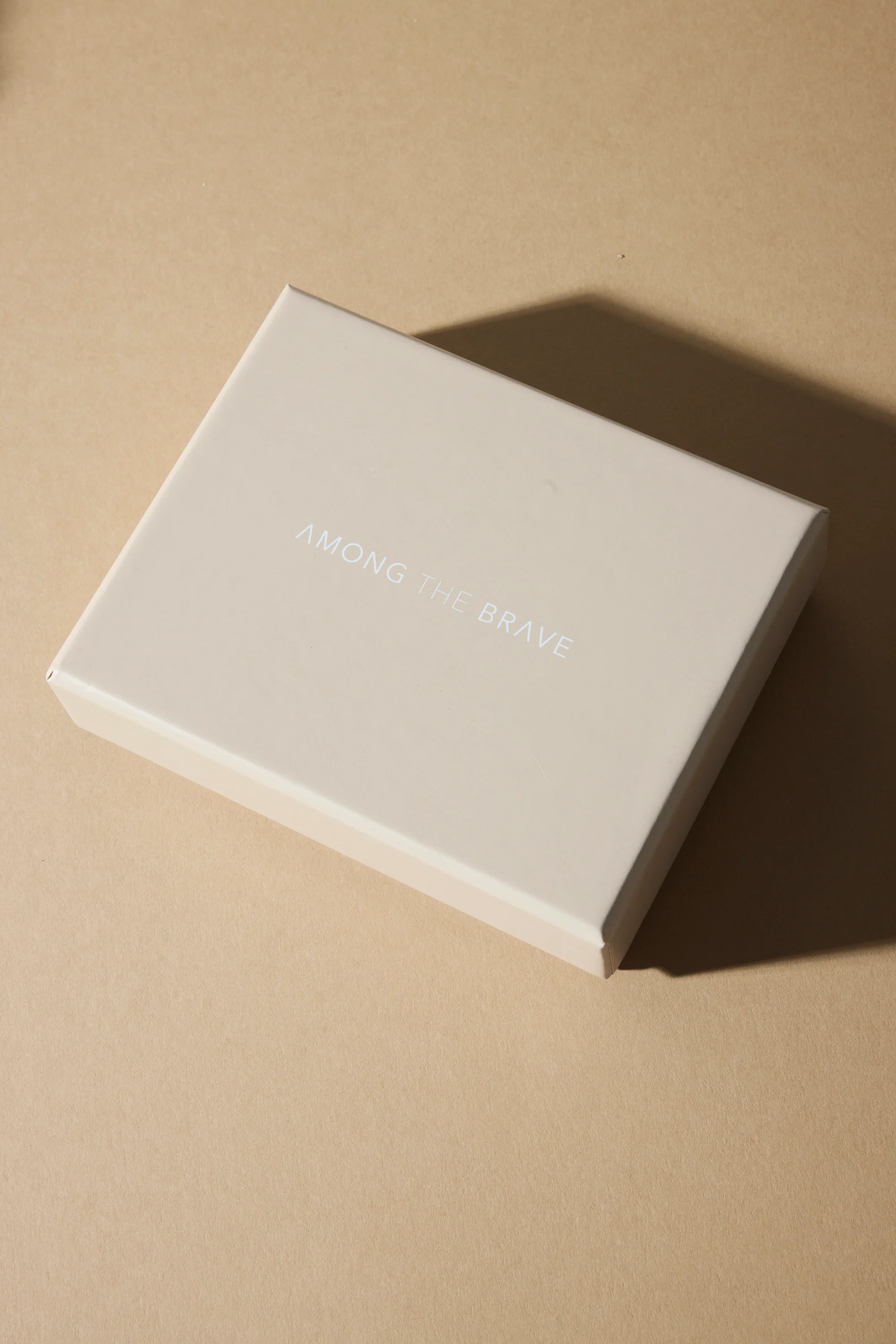 Small Taupe Leather Card Holder - Image 3